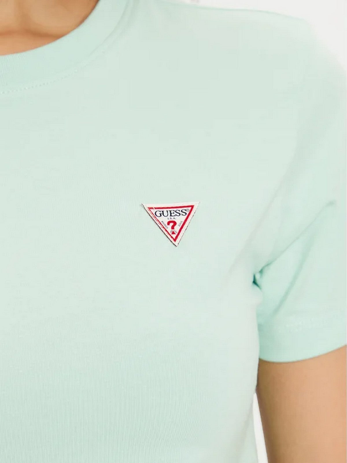 GUESS T-shirt Donna GJ SS CN REG MINI TRIANGLE TEE W4YI10 J1314 G8FG HOPE GREEN gioboutiqueweb