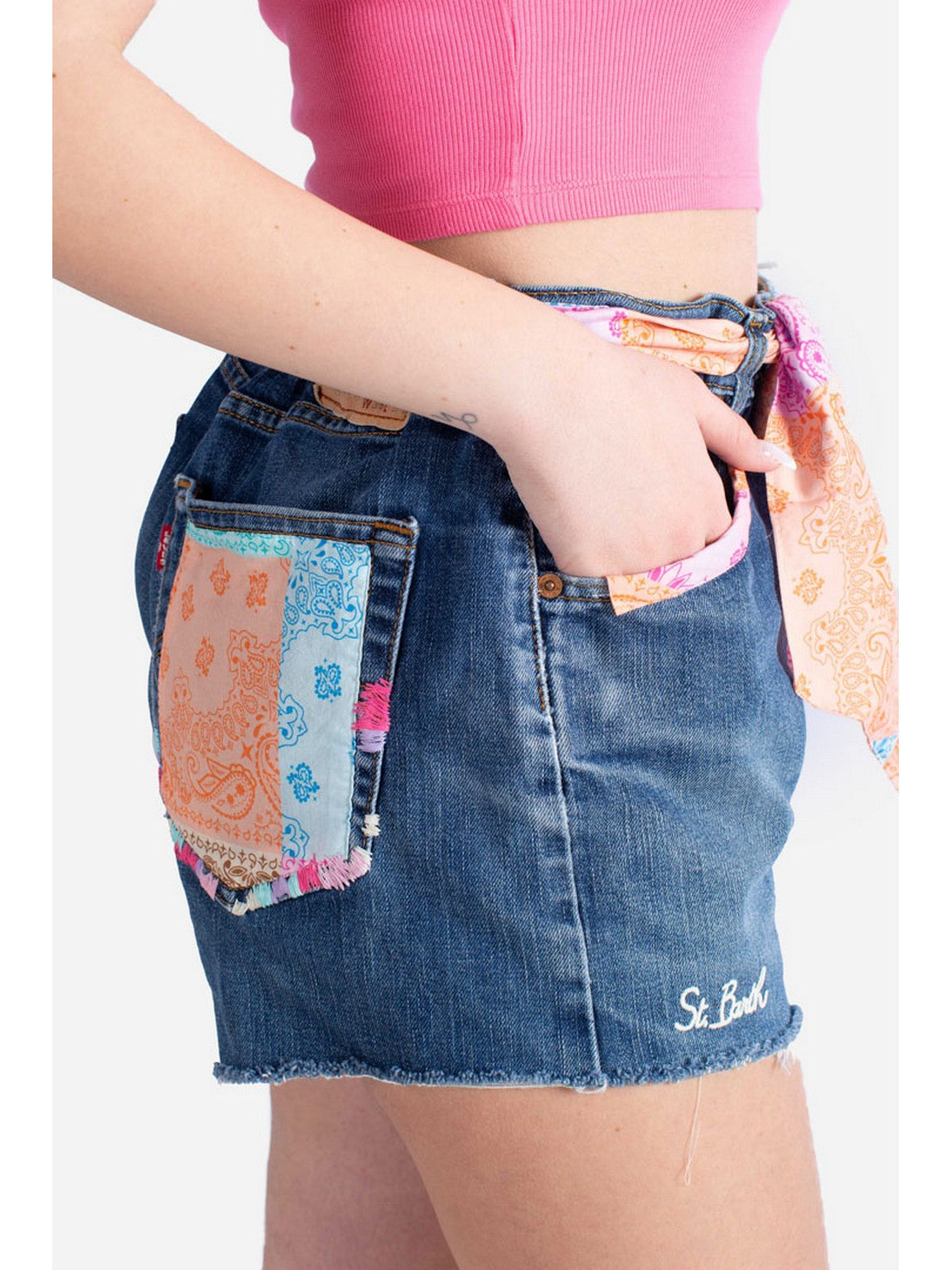 MC2 SAINT BARTH Pantaloncino Donna ARIZONA 04946F Blu gioboutiqueweb