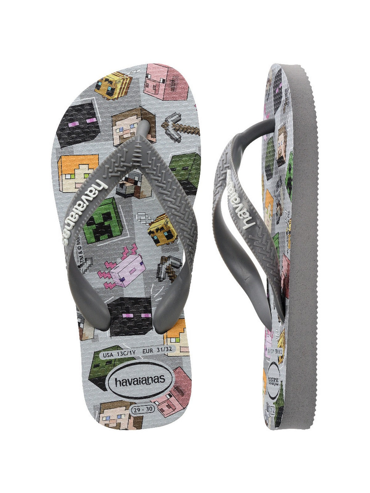 HAVAIANAS Infradito Bambini e ragazzi Hav. Kids minecraft 4145125.5178 Grigio gioboutiqueweb