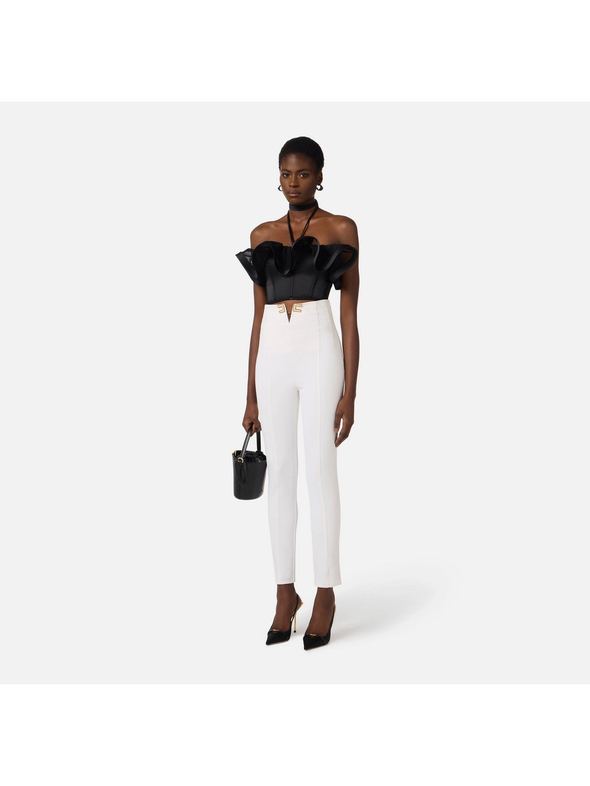 ELISABETTA FRANCHI Pantalone Donna PA16361E2 360 Avorio