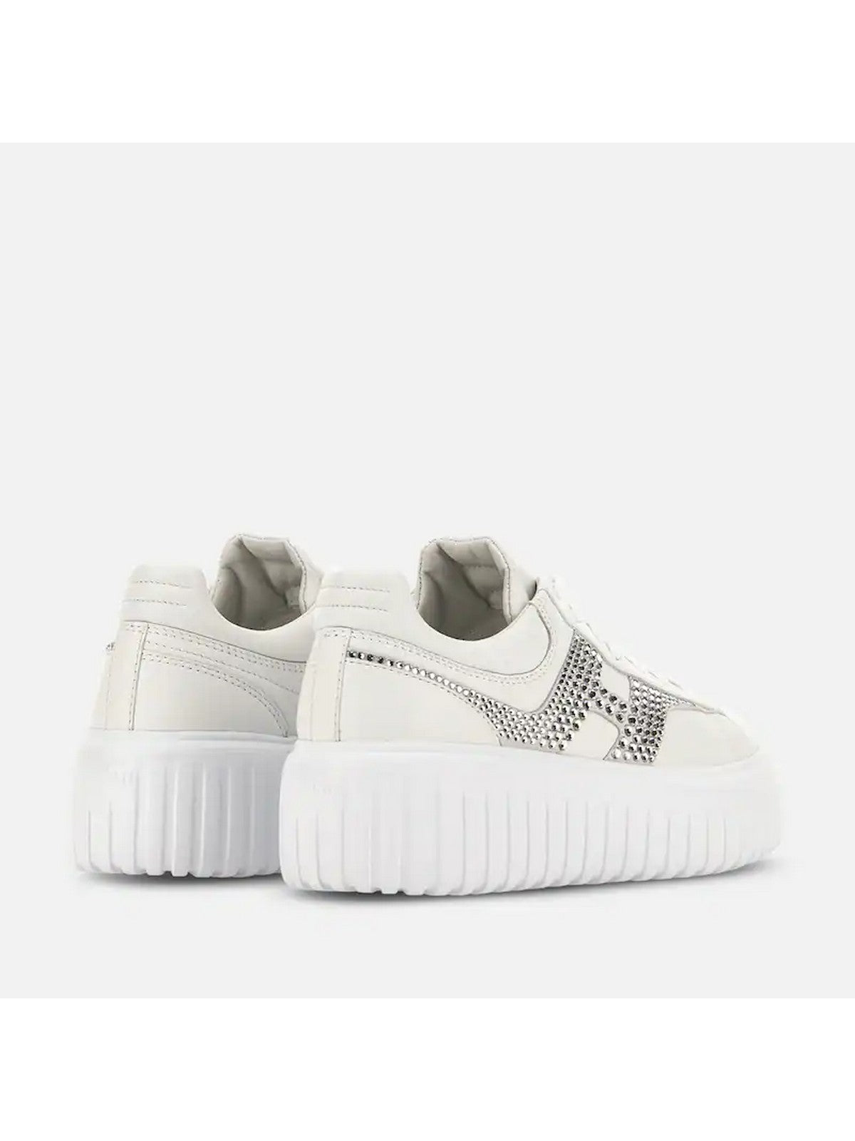 HOGAN Sneaker Donna H-STRIPES ALLACCIATO H STRASS HXW6450FO60U48B001 Bianco