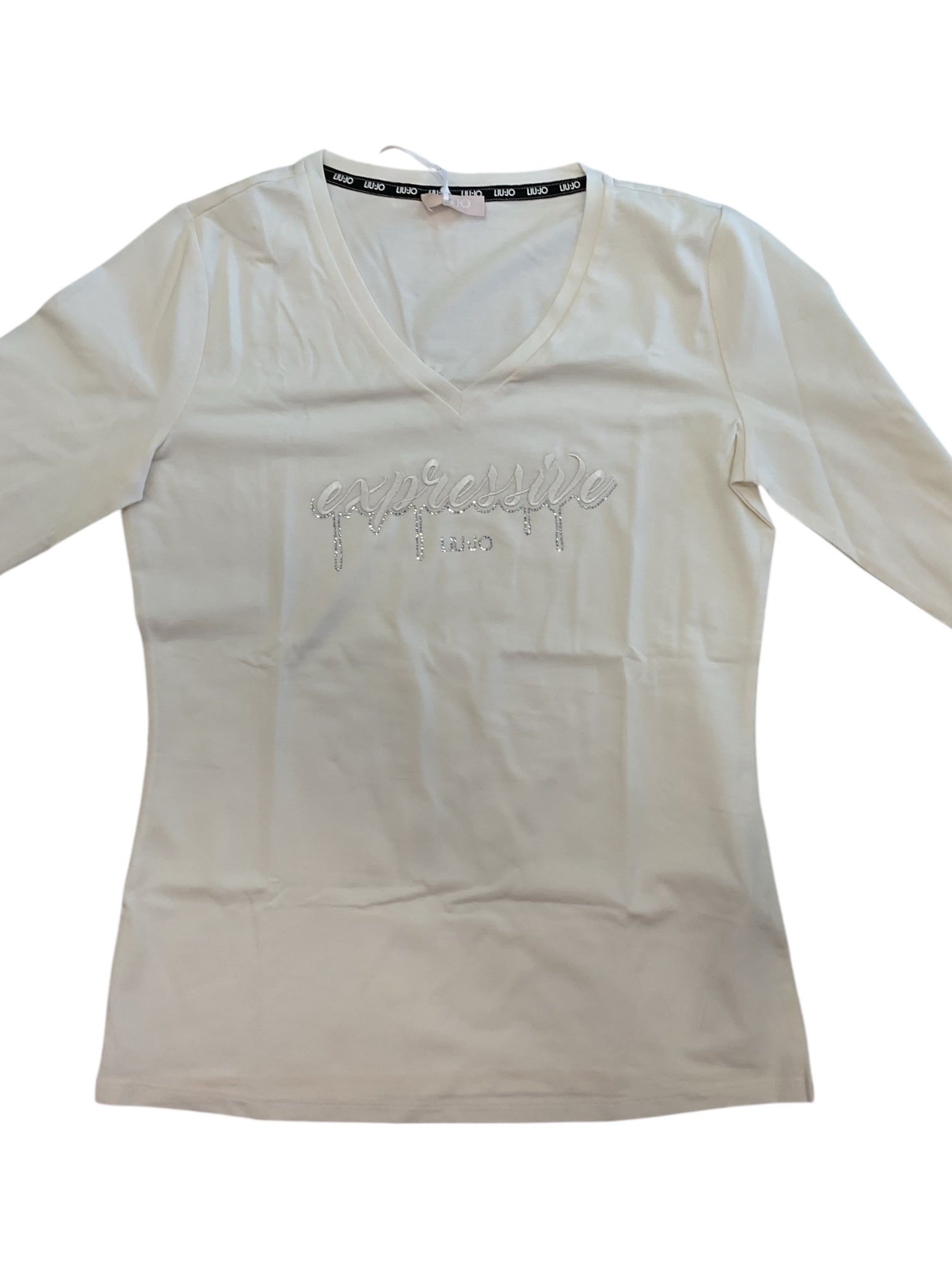 LIU JO SPORT T-shirt Donna TA5169JS003 M9117 White milk expressiv
