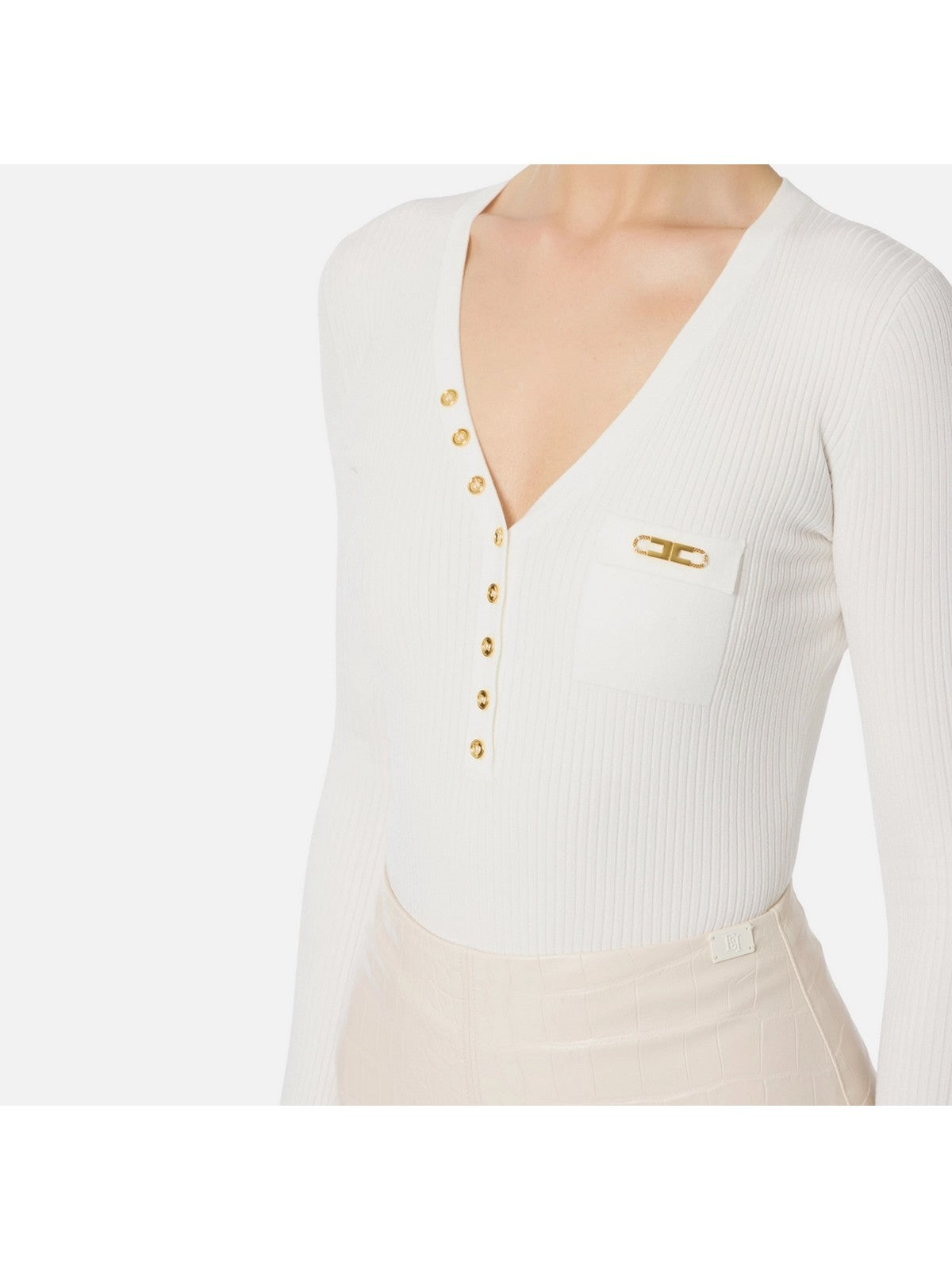 ELISABETTA FRANCHI Maglia Donna MK12B56E2 360 Avorio