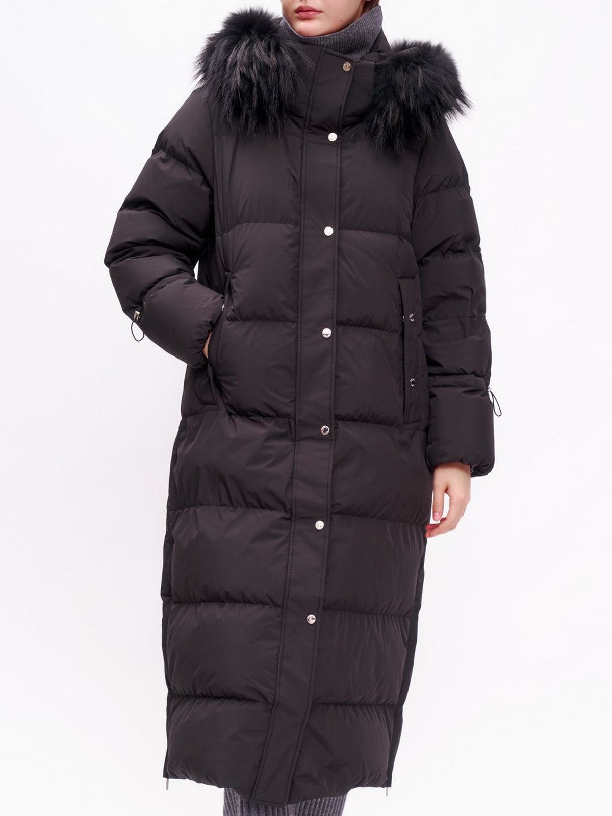 Moorer Piumino Woman Breuil-Fur-Stp Modgi100744 U0001 Black