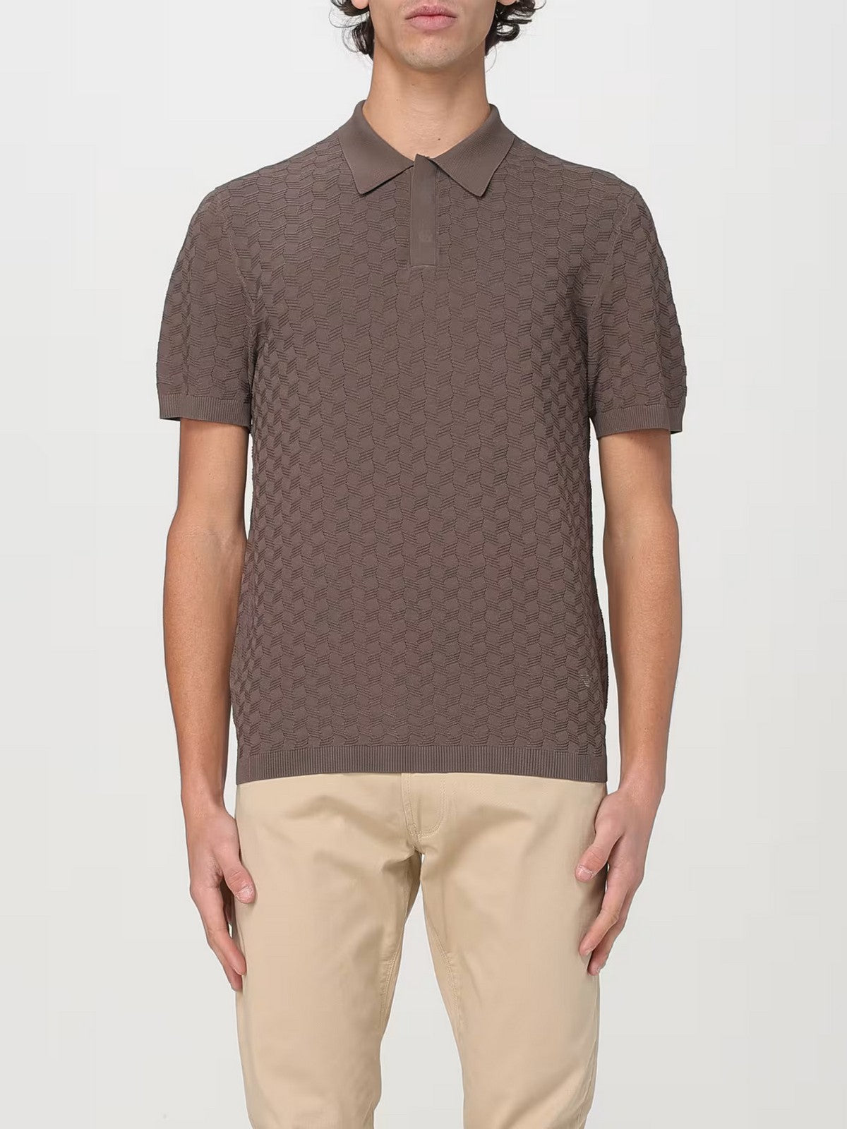 EMPORIO ARMANI Polo Uomo EM001570 AF14853 F6056 Marrone gioboutiqueweb