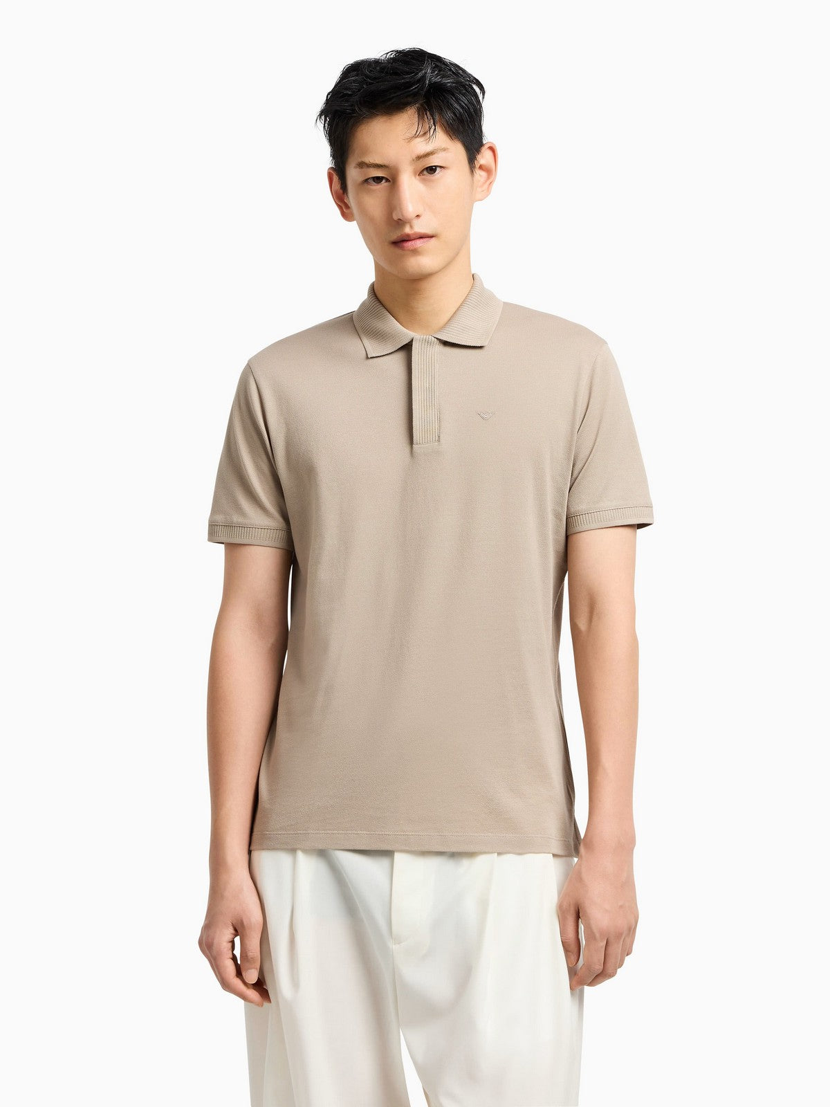 EMPORIO ARMANI Polo Uomo EM000850 AF12955 U6167 Beige gioboutiqueweb