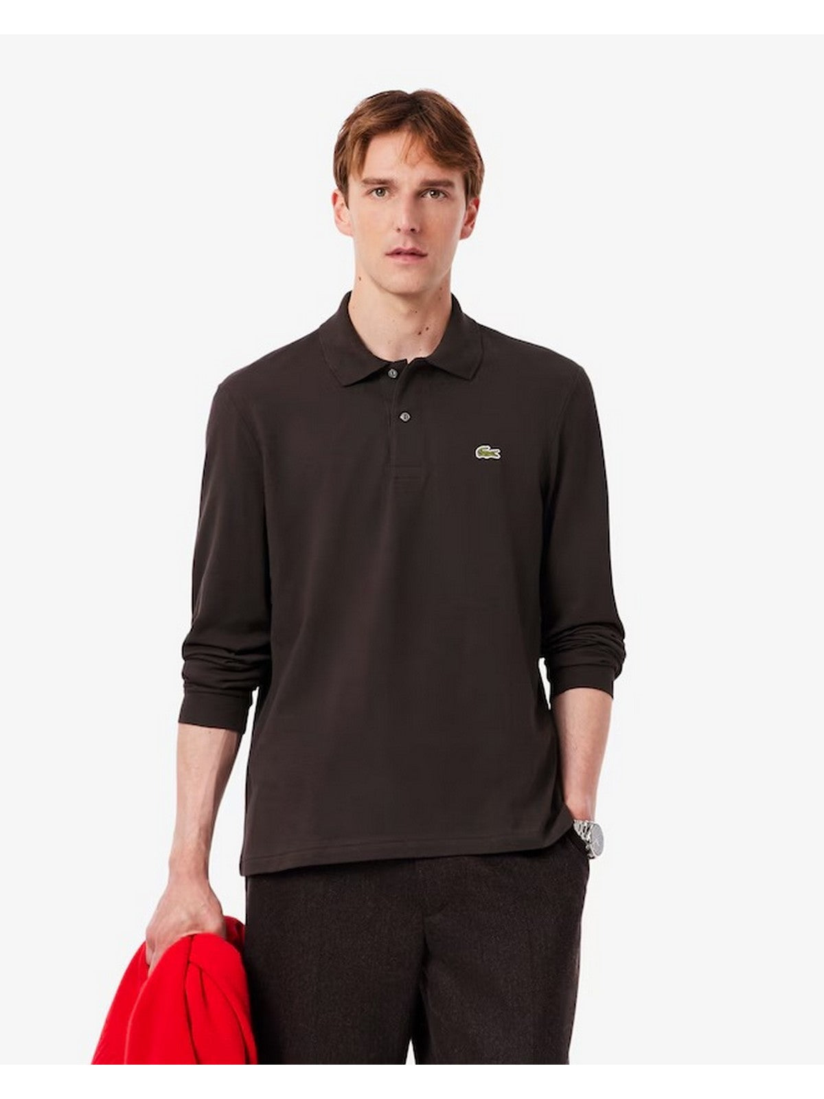 LACOSTE Polo Uomo L1312 SKB Marrone gioboutiqueweb