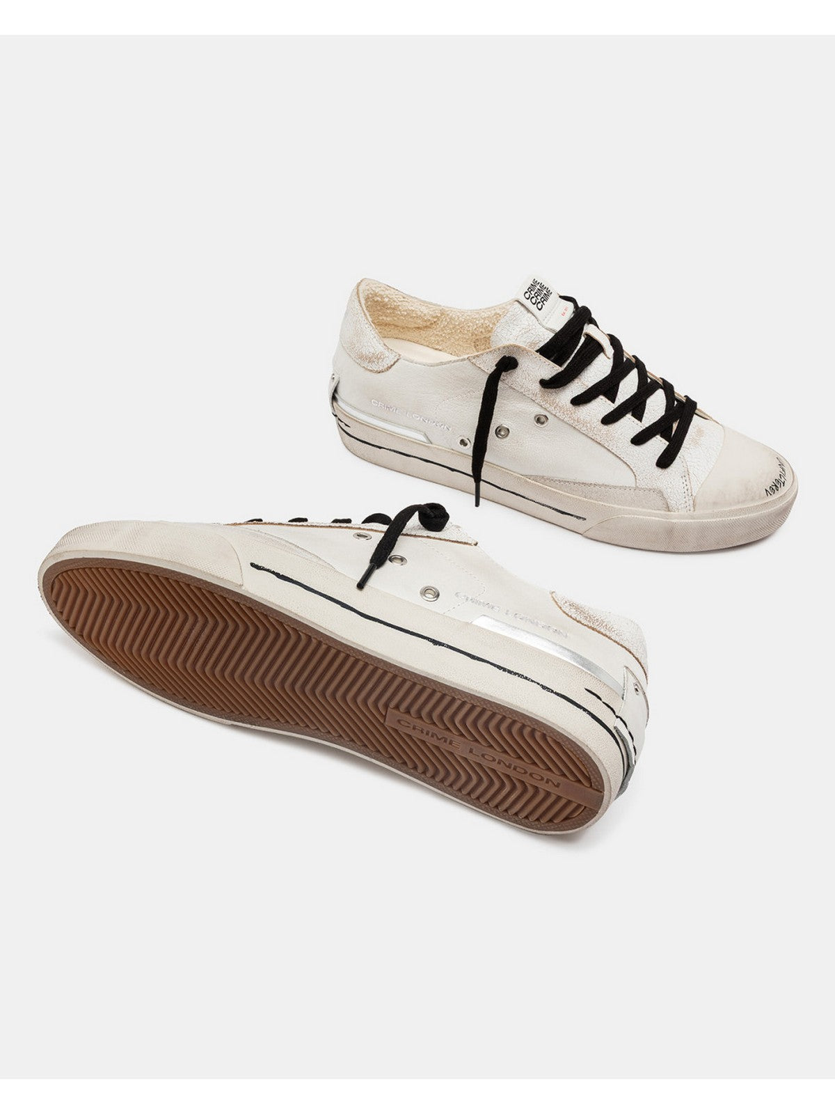 CRIME LONDON Sneaker Uomo RECUT LOW WORE YESTERDAY 14130PP7 10 WHITE