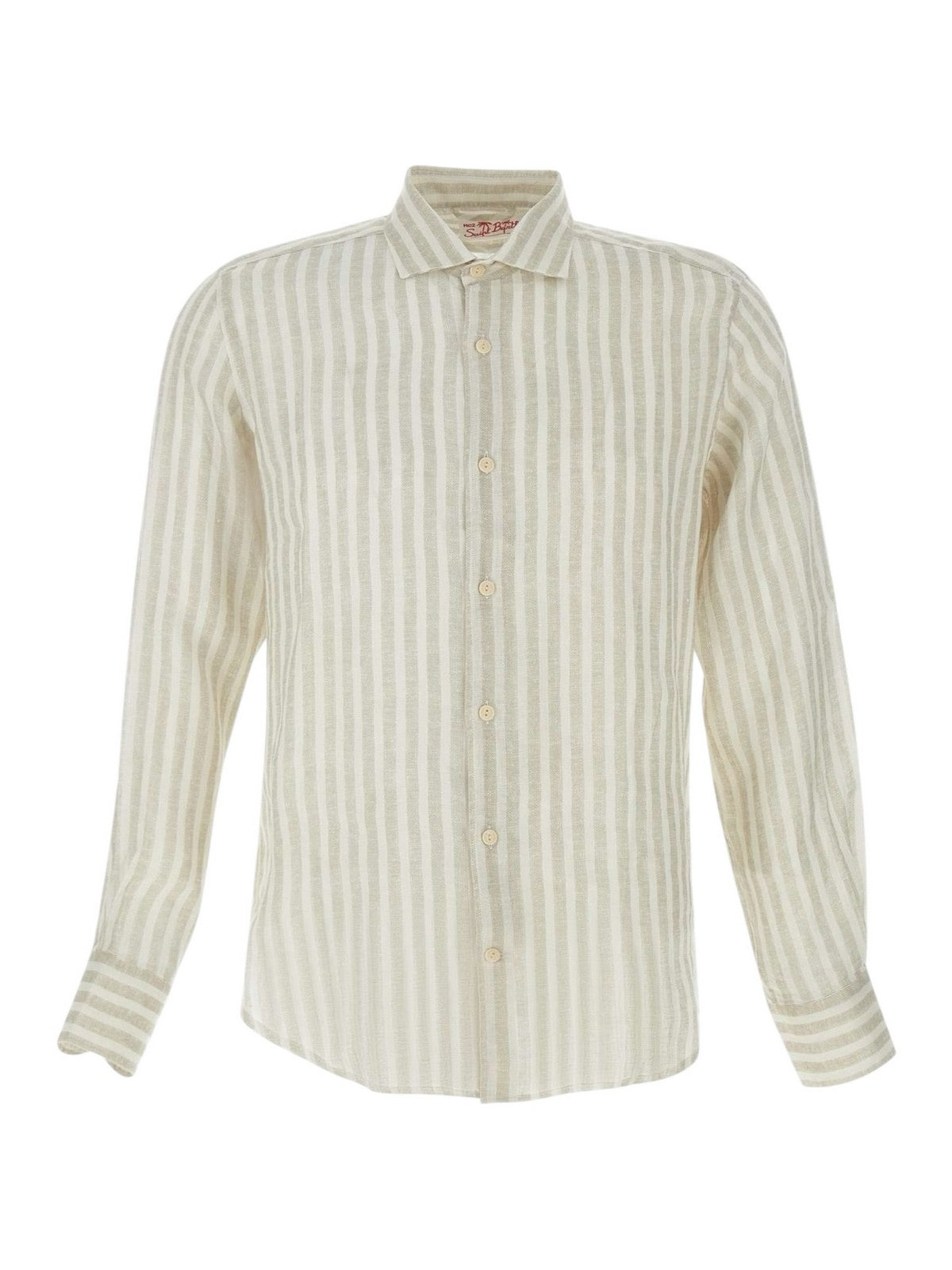 MC2 SAINT BARTH Camicia Uomo PAMPLONA 01922H LINEN STRIPES V 11