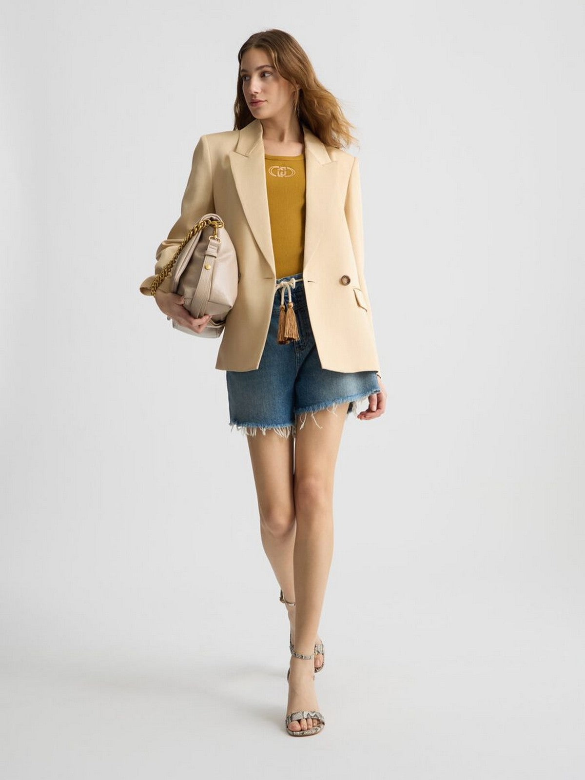 LIU JO BLACK Giacca Donna CA5349T2983 X0650 Beige gioboutiqueweb