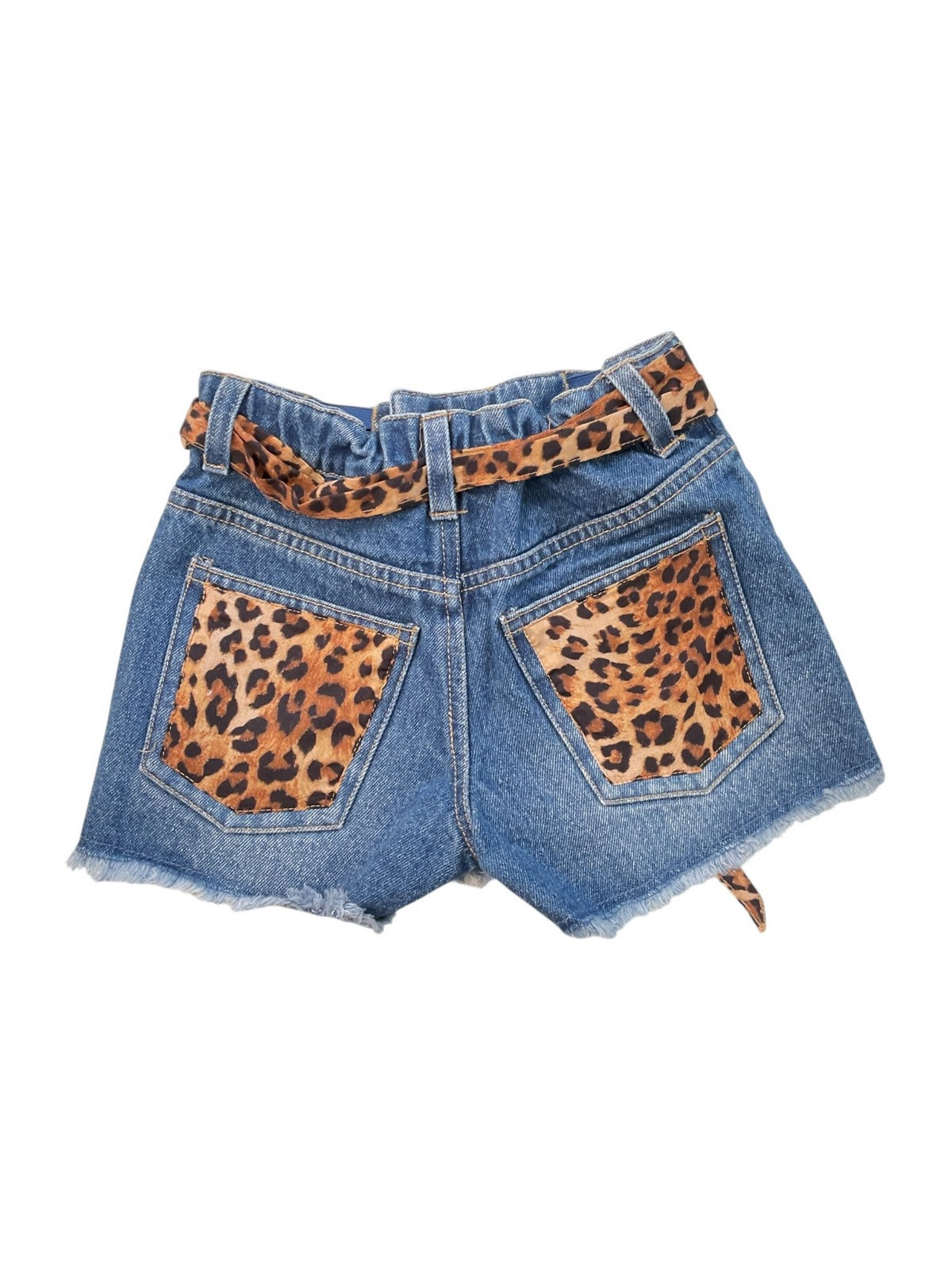 MC2 SAINT BARTH Pantaloncino Bambine e ragazze KIKO JR 00958L DENIM COTTON PASTEL LEOPARD 19