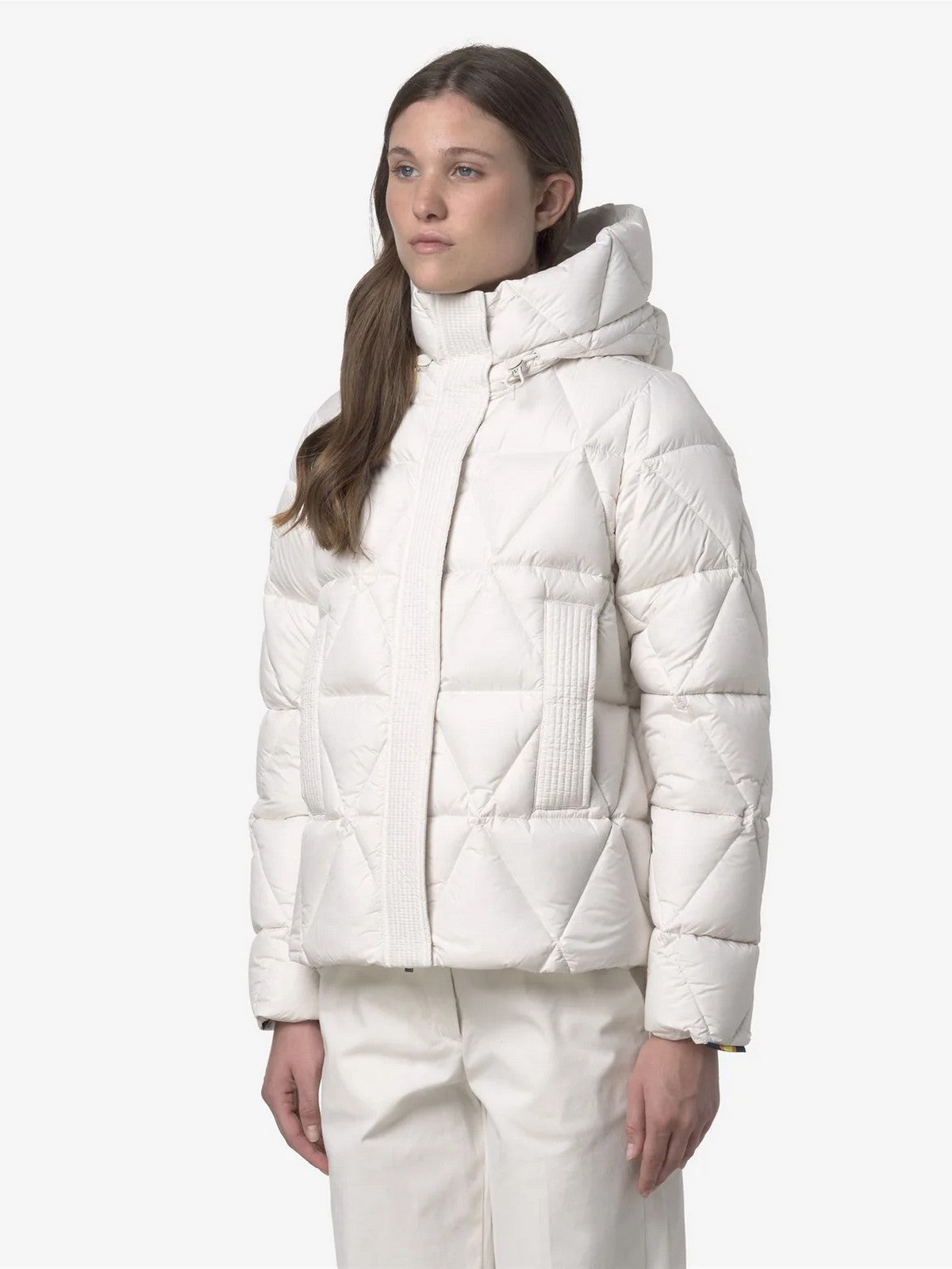 K-WAY Piumino Donna LETHILLE THERMO MICROFIBER K7136KW B2Z WHITE GARDENIA COMBO
