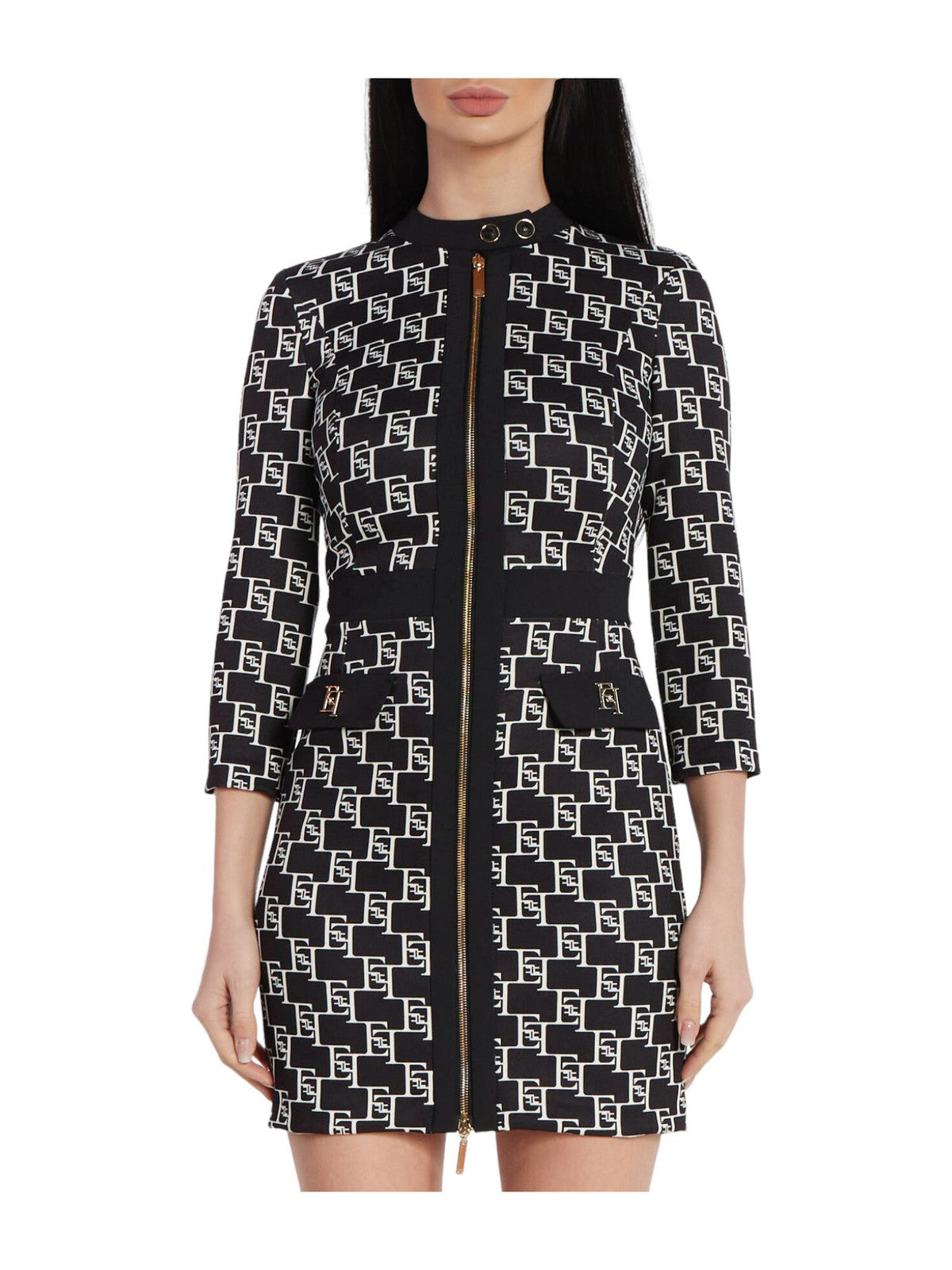 ELISABETTA FRANCHI Abito Donna AB53341E2 685 Nero gioboutiqueweb