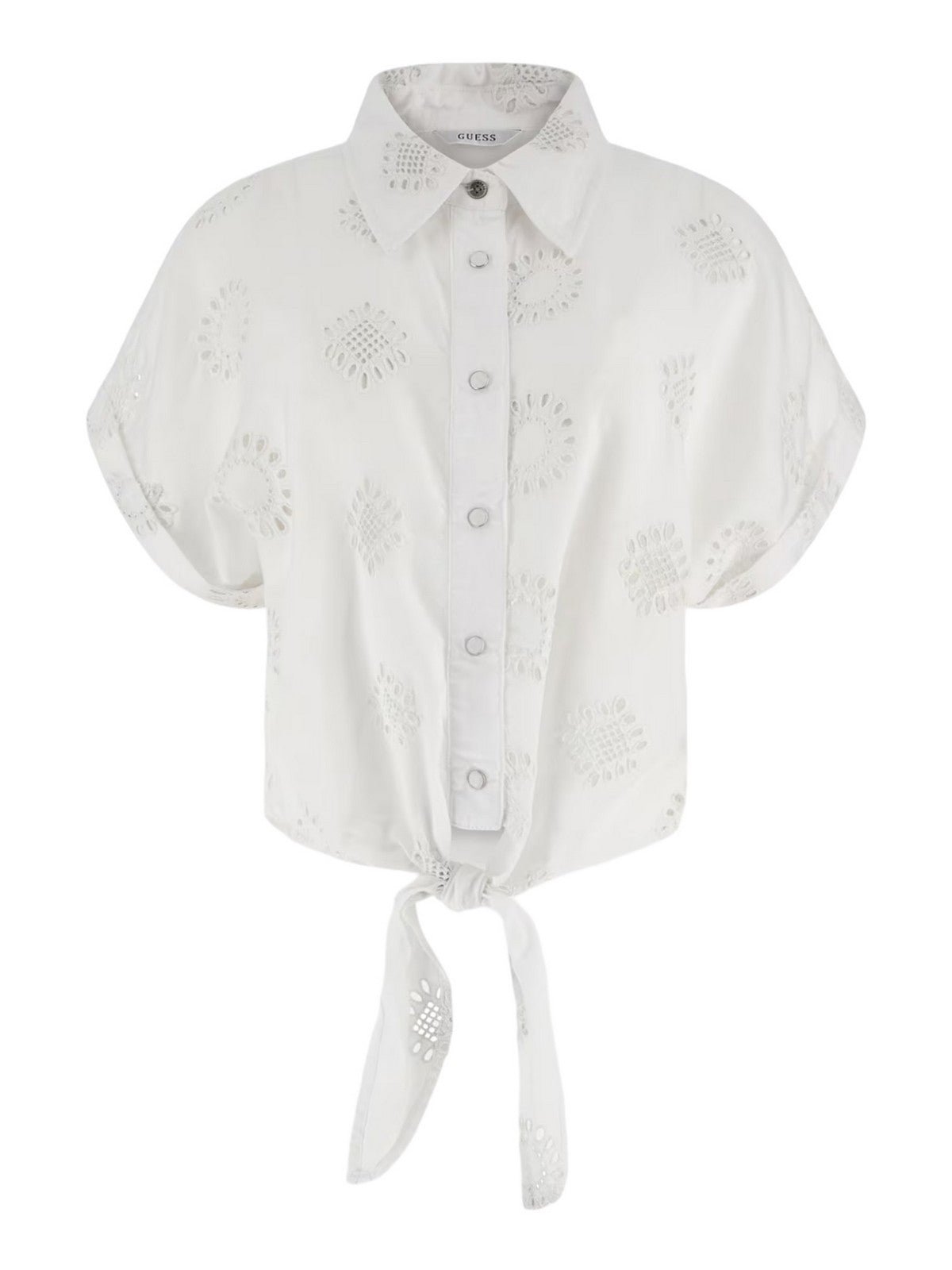 GUESS Camicia Donna Brigitte Shirt W4GH34 WG822 F0E1 Bianco gioboutiqueweb