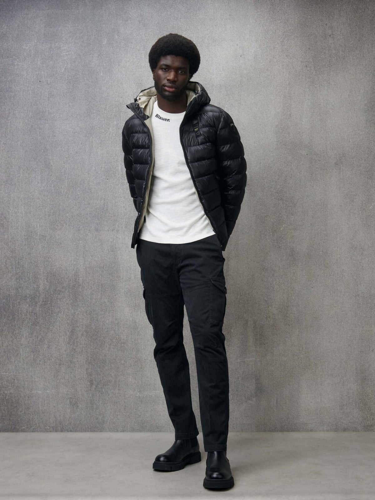 BLAUER Piumino Uomo ADAMS 24WBLUC02055 005958 999EI Nero gioboutiqueweb