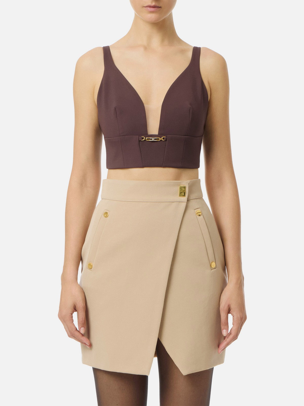 ELISABETTA FRANCHI Top Donna TO04857E2 EA4 MERLOT