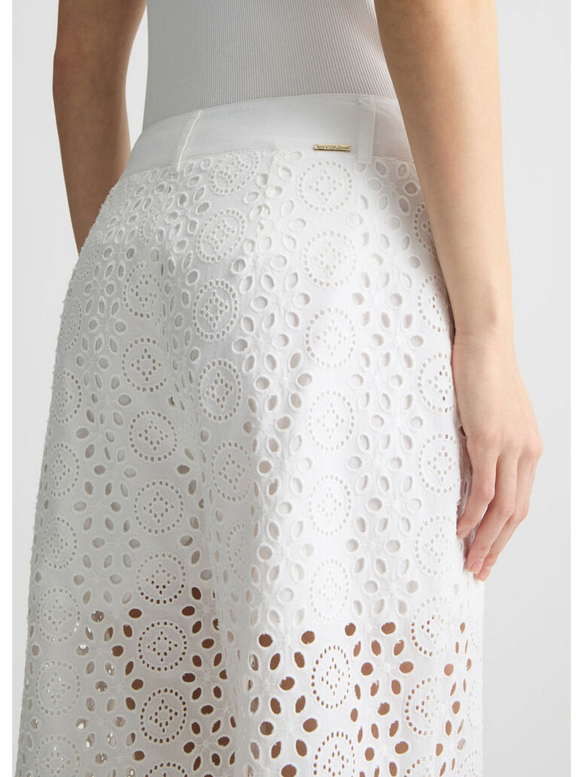 LIU JO WHITE Pantalone Donna WA5282T2182 11111 Bianco gioboutiqueweb