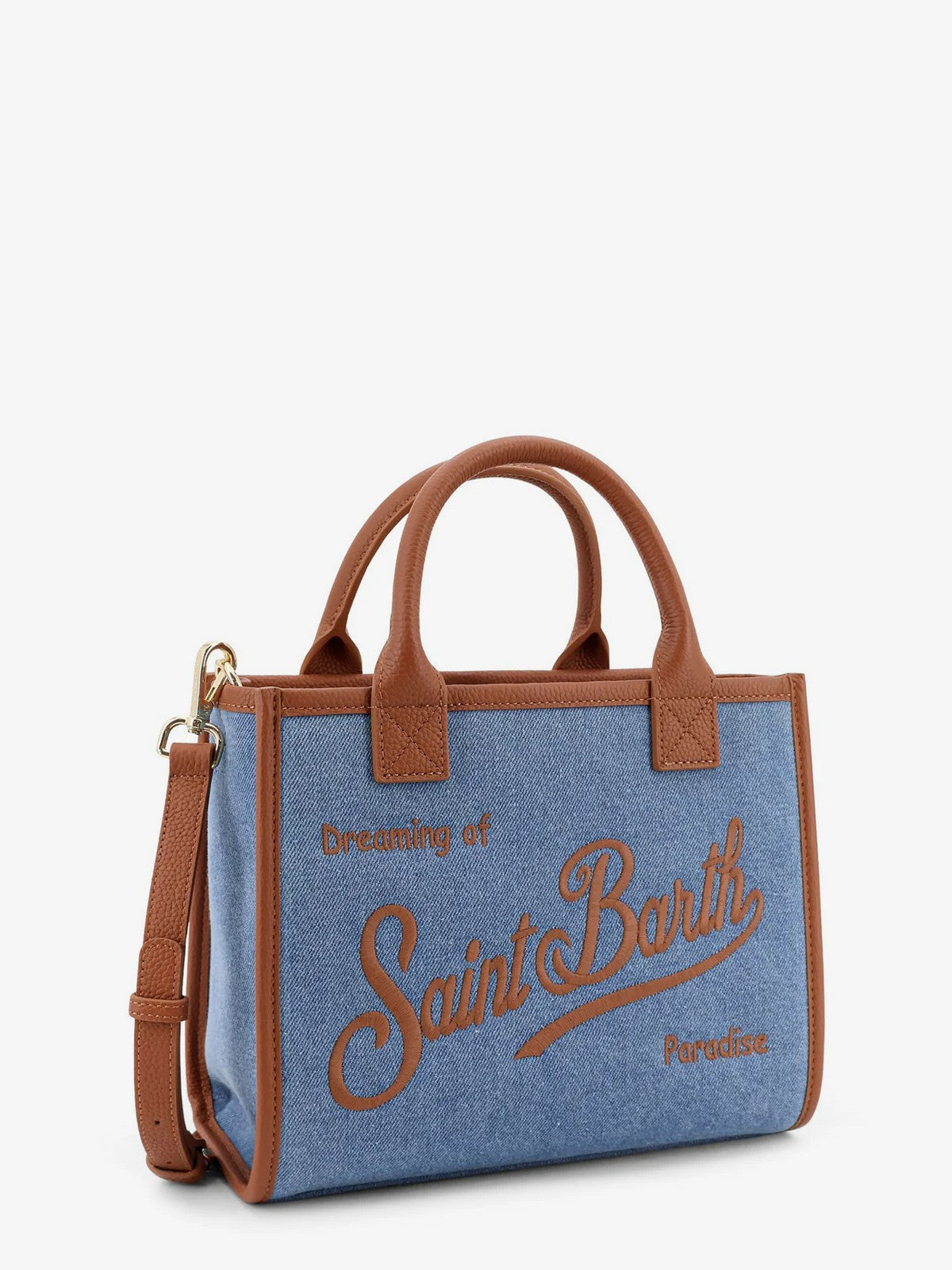 MC2 SAINT BARTH Borsa Donna VANITY BAG MIDI 01515L DENIM GRAIN LEATHER 19 EMB