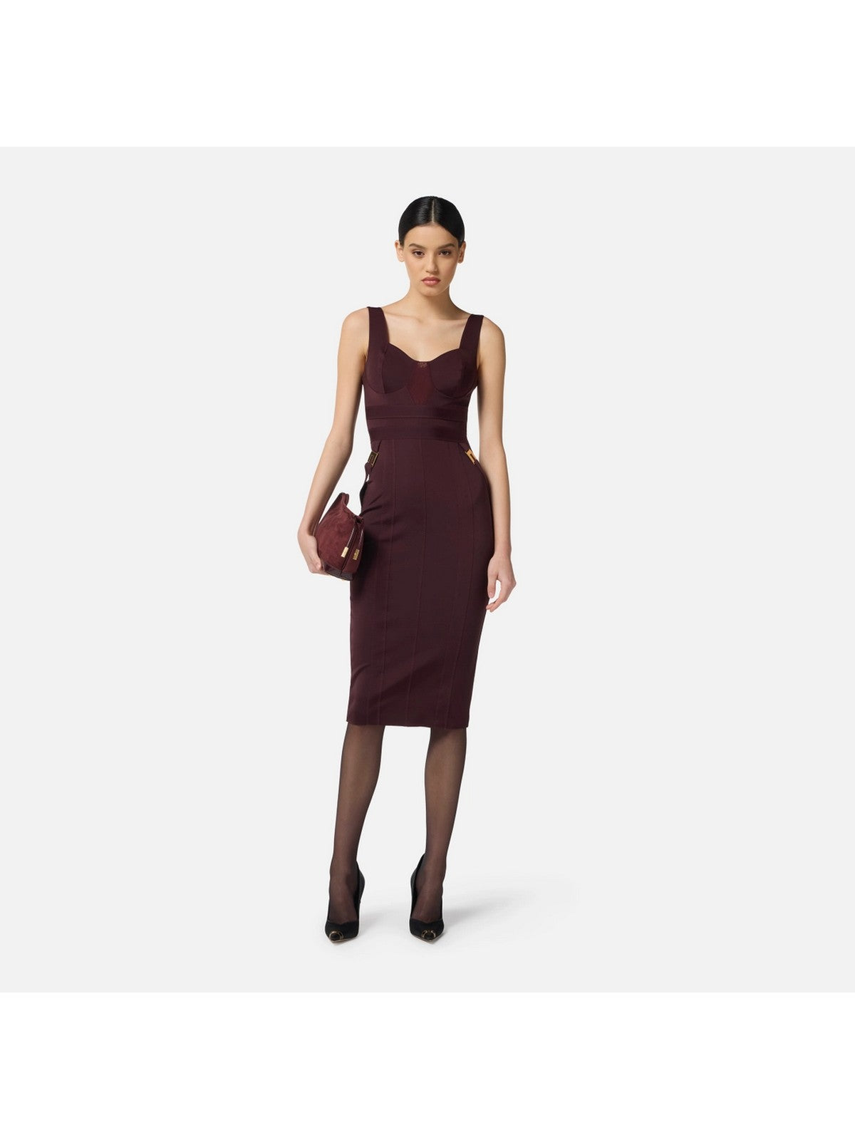 ELISABETTA FRANCHI Abito Donna AB81056E2 EA4 MERLOT