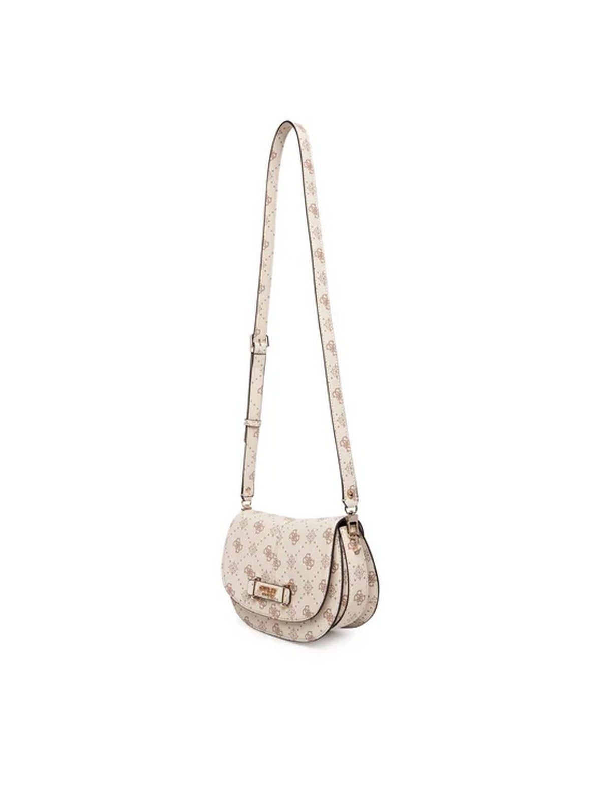 GUESS Borsa Donna CARRIE LOGO FLAP SHOULDER BAG HWGP98 98200 VNO VANILLA LOGO