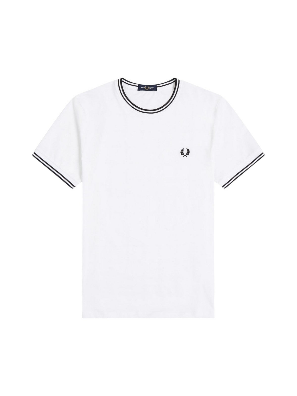 FRED PERRY T-shirt Uomo FP TWIN TIPPED T-SHIRT FP-M1588V-57 100 WHITE