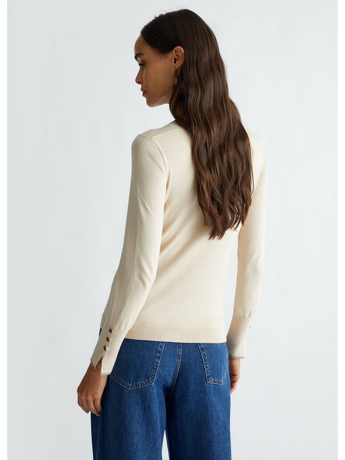 LIU JO WHITE Maglia Donna WF4574MS49I X0623 Beige gioboutiqueweb