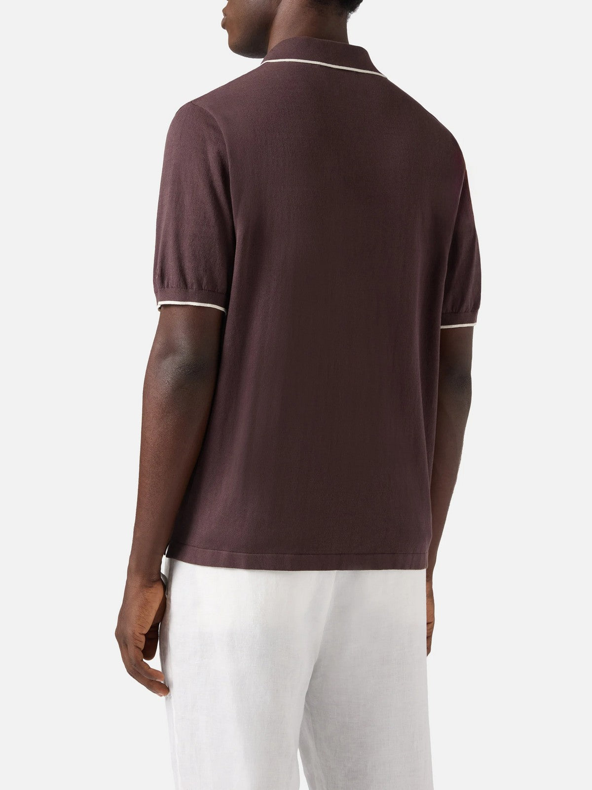MC2 SAINT BARTH Polo Uomo SLOAN LINEN COTTON 00098L 18 BROWN