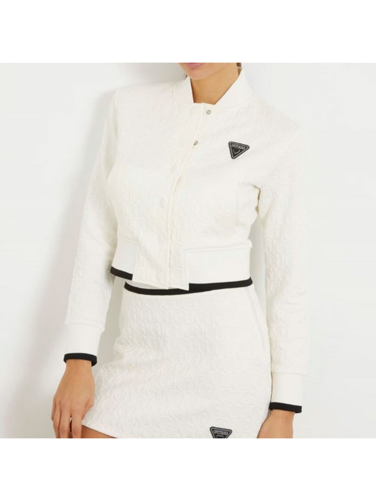 Guess Sport Sweatshirt Cheri Baseball Sweat V4RQ07 KBSL0 F0AH White