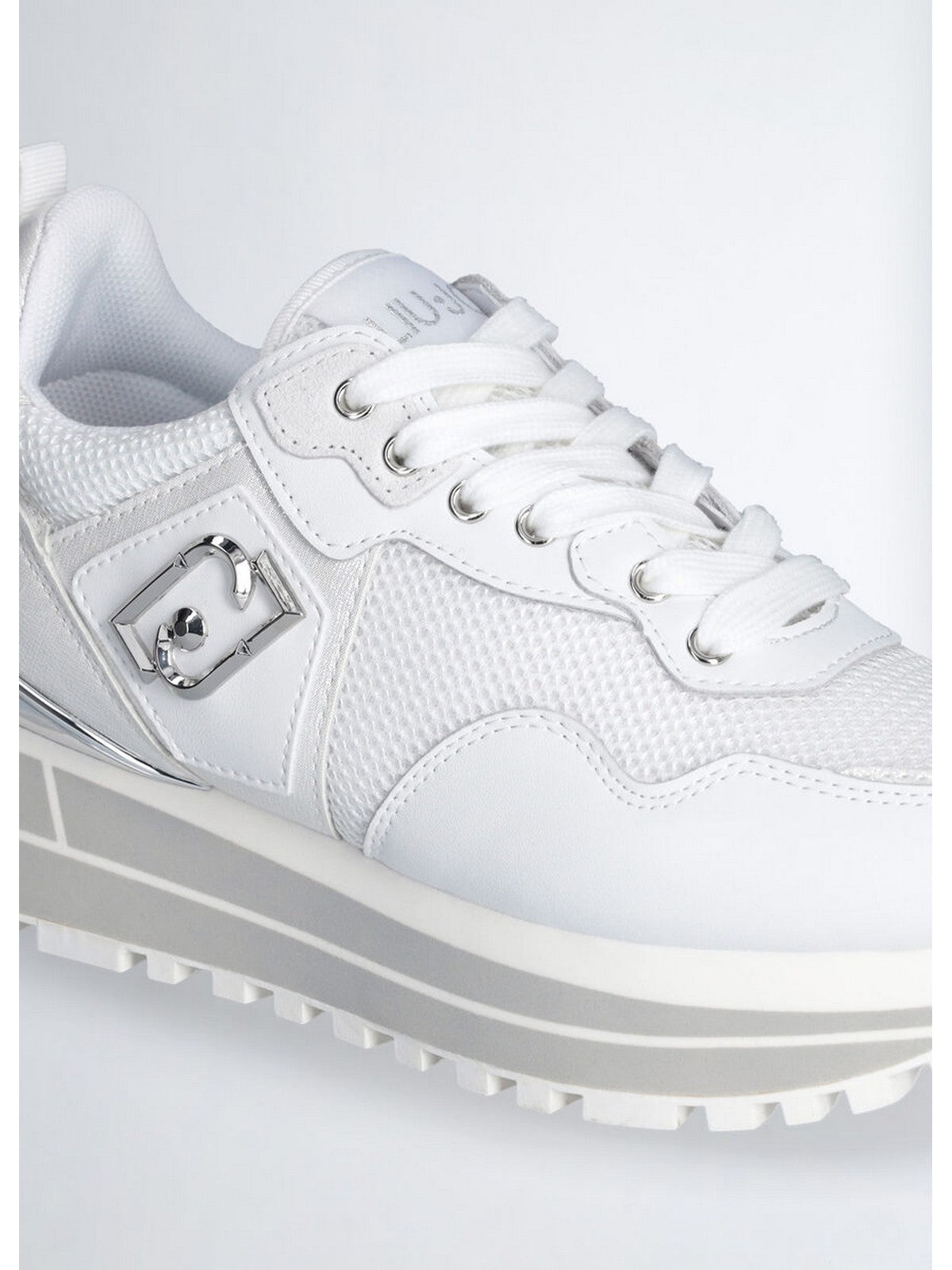 LIU JO Sneaker Donna LIU JO MAXI WONDER 01 BA5013PX602 01111 LEATHER//MESH/L WHITE