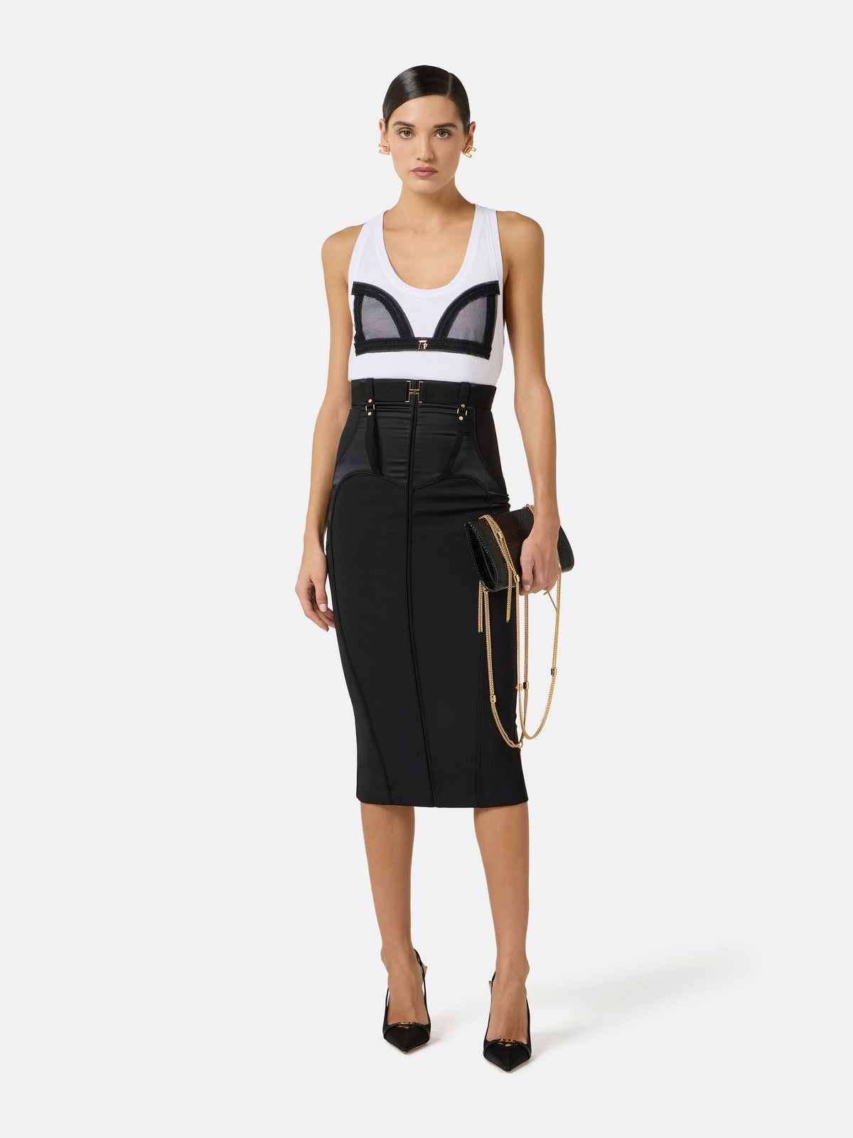 ELISABETTA FRANCHI Gonna Donna GO14862E2 110 Nero