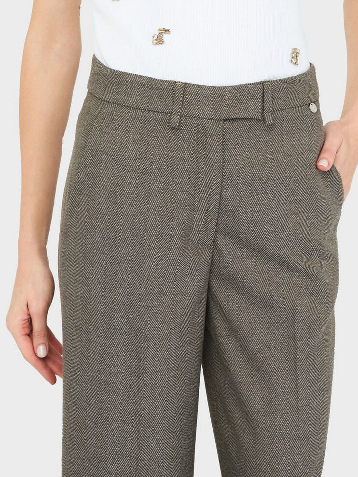 LIU JO BLACK Pantalone Donna CF5372T054A M9770 Resca pino