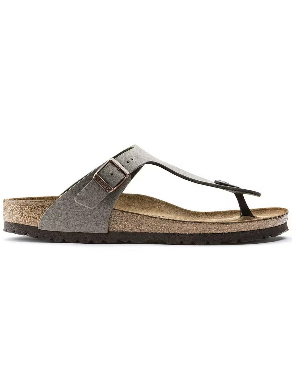 BIRKENSTOCK Sandalo Unisex adulto Gizeh stone, Birkibuc 043391 Grigio gioboutiqueweb