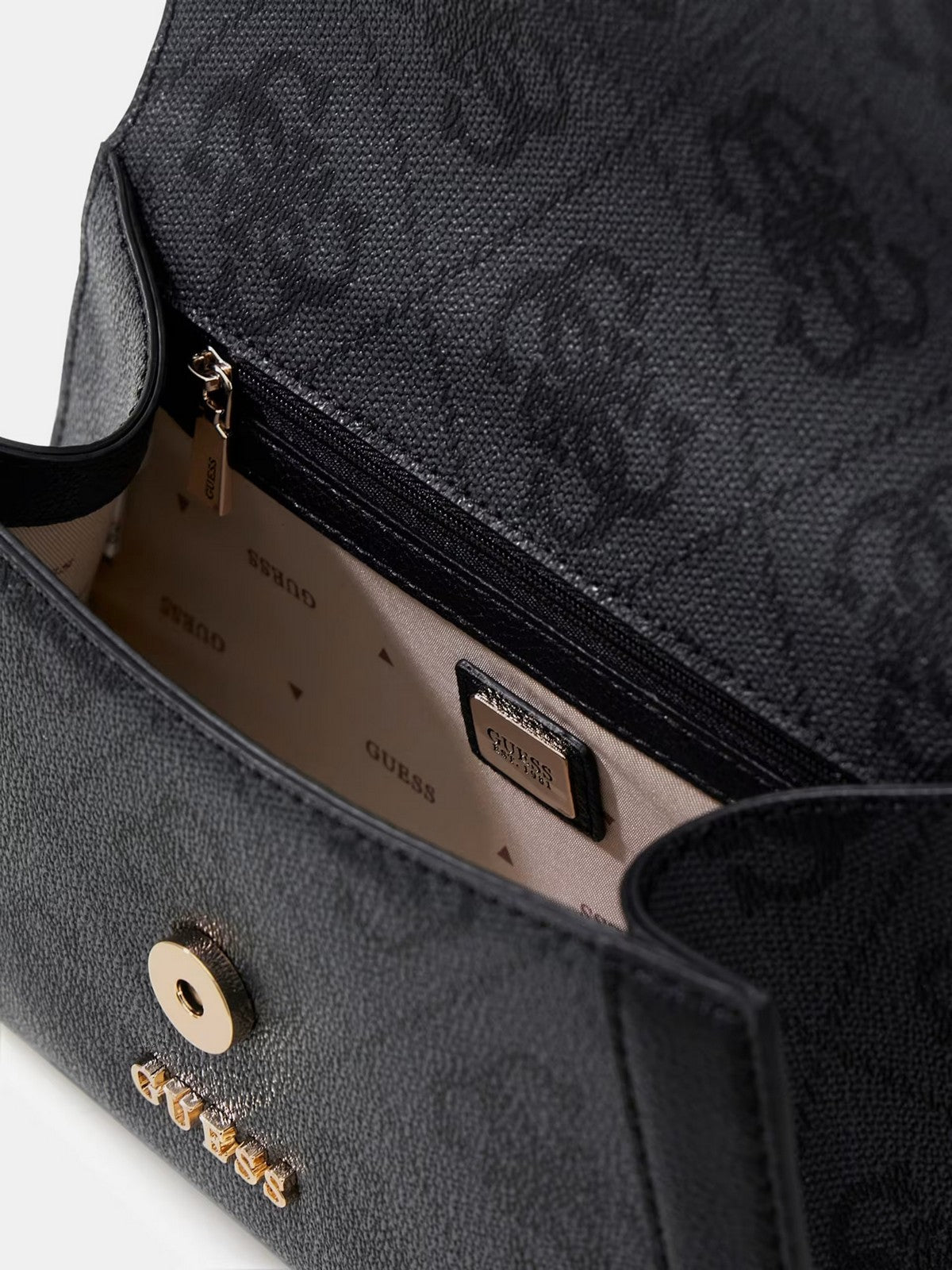 GUESS Borsa Donna KARNILLA LOGO FLAP SHLDR BAG HWOS99 01190 CLO COAL LOGO