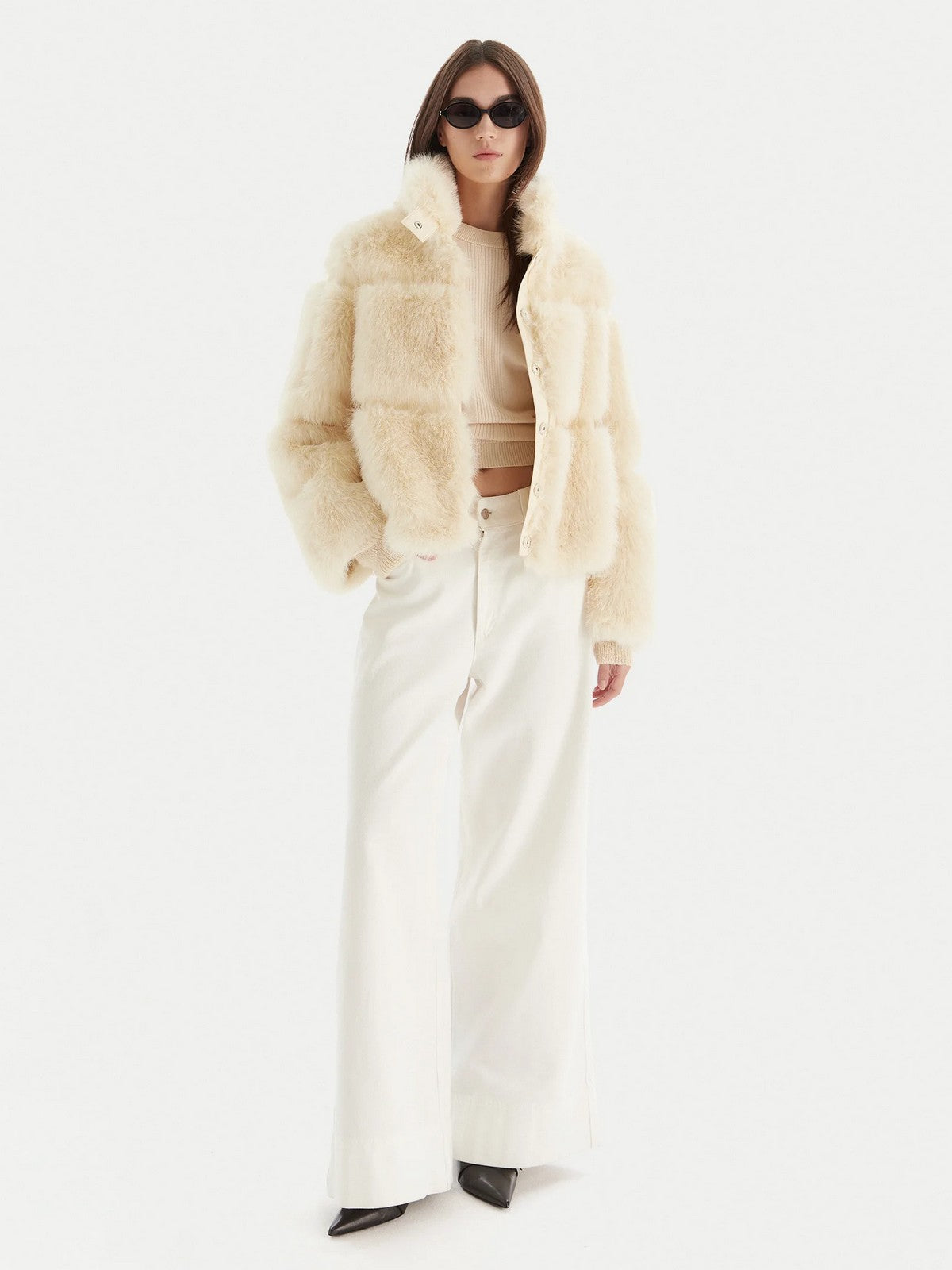 PATRIZIA PEPE Pelliccia Donna 2O0174 E077 W405 WOOLY WHITE