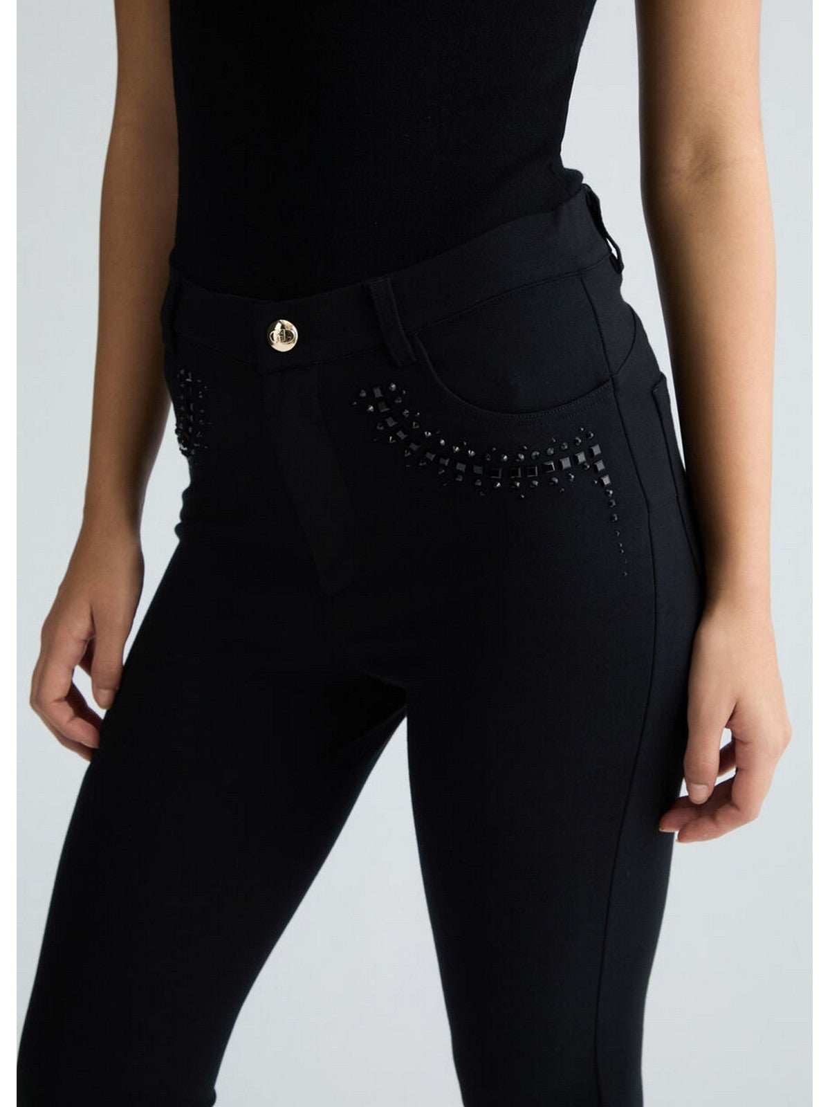 LIU JO SPORT Pantalone Donna TA5166JS182 B3280 nero/strass