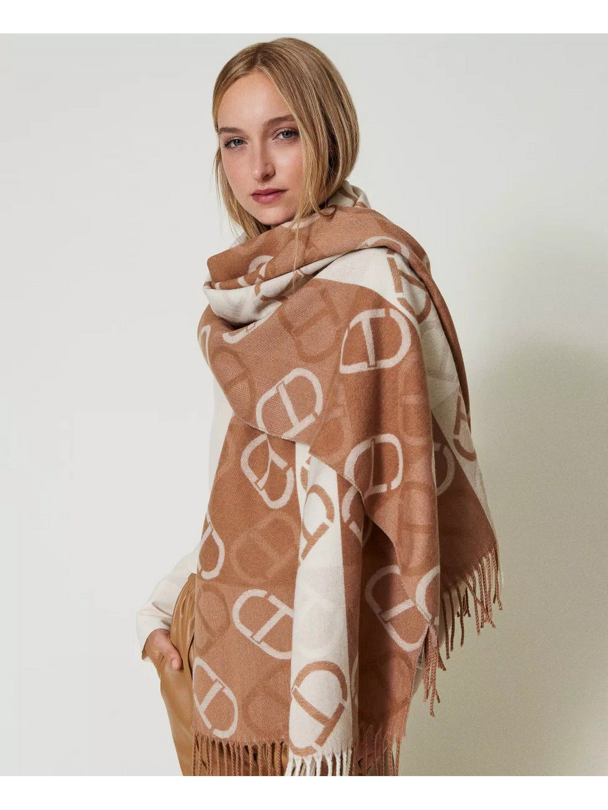TWINSET Stola Donna 242TA4110 11900 Marrone gioboutiqueweb