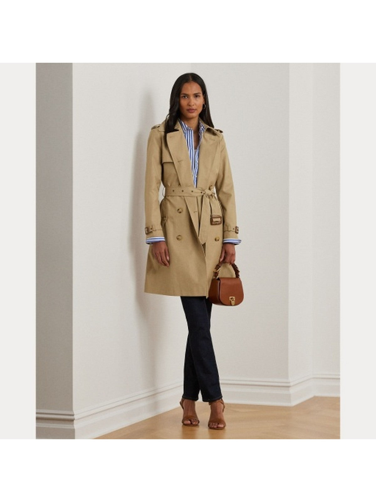 LAUREN RALPH LAUREN Trench Donna DB BLT RN38 297967122 002 Marrone gioboutiqueweb
