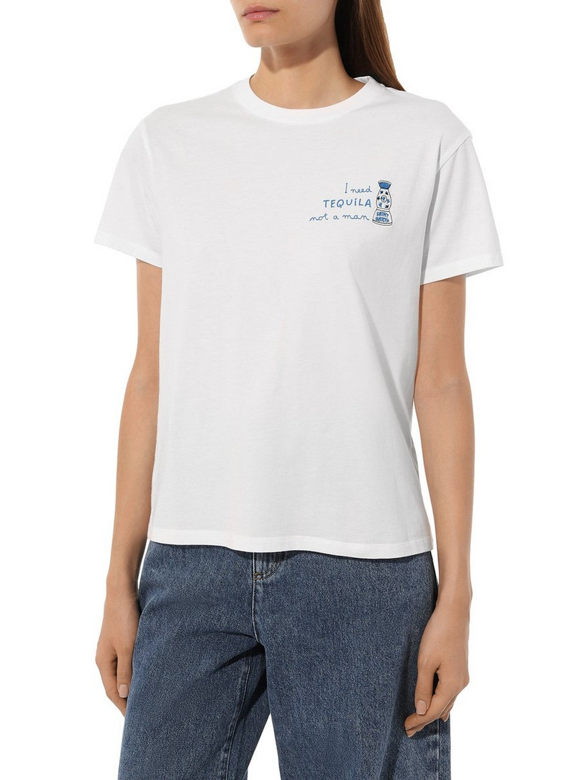 MC2 SAINT BARTH T-Shirt e Polo Donna EMILIE 05767F TEQUILA NOT MAN 01 EMB gioboutiqueweb