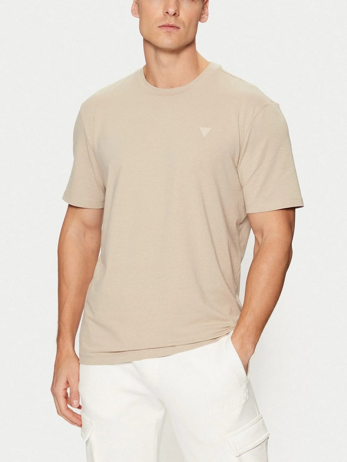 GUESS SPORT T-shirt Uomo HEDLEY SS T-SHIRT Z2YI12 JR06K G1CA Beige gioboutiqueweb