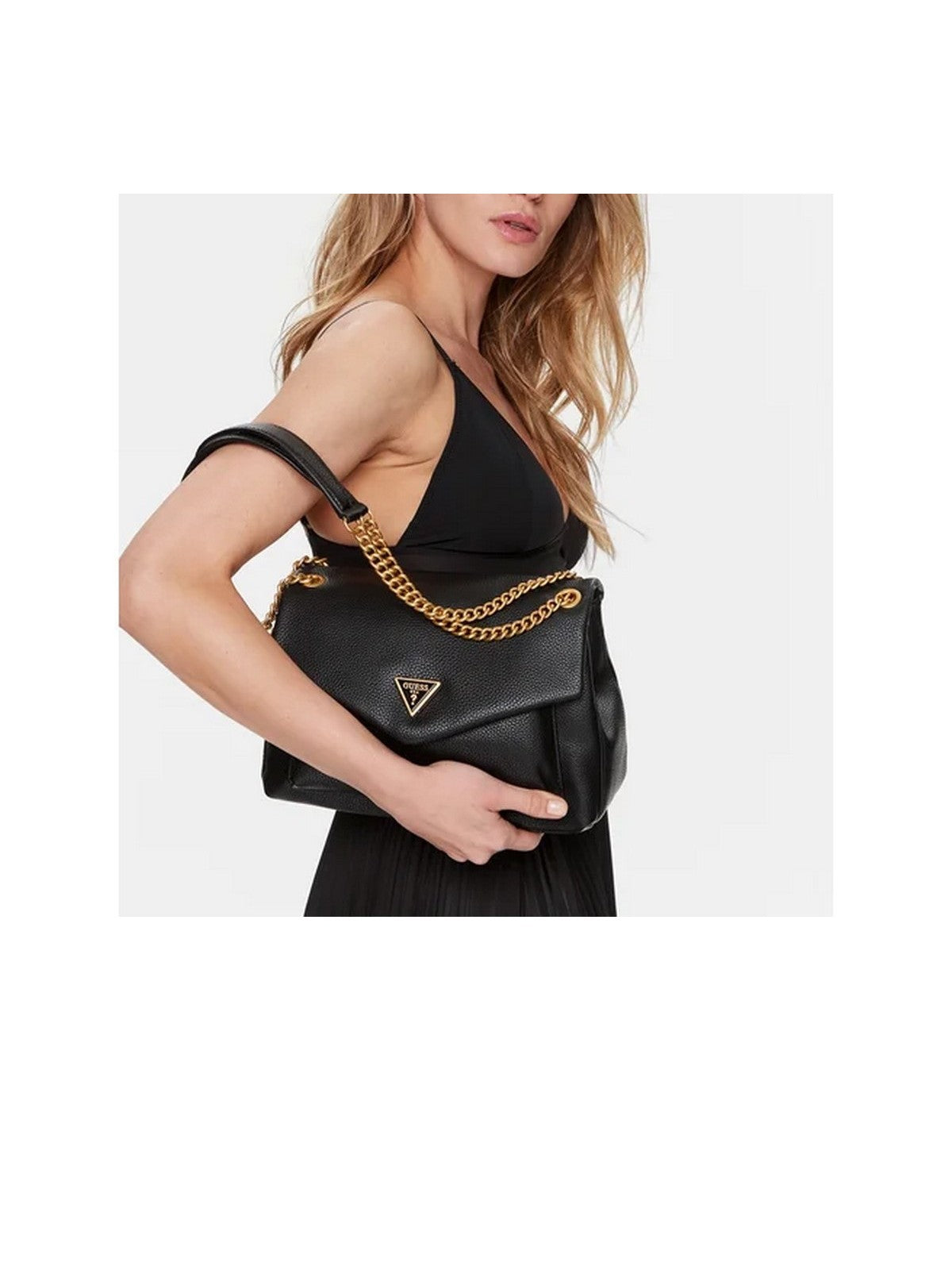 Guess Woman Bag Larryn Large Hobo Hwba91 96210 Bla Black