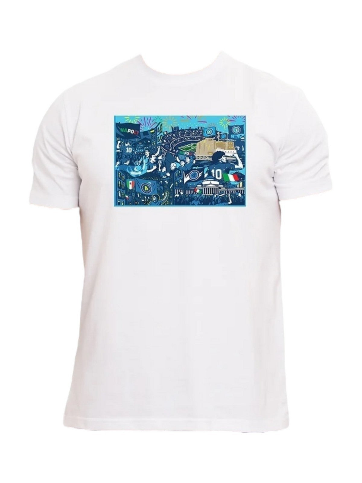 MOVE be different T-shirt Uomo T-SHIRT NAPOLI 05 DIEGO BIANCO