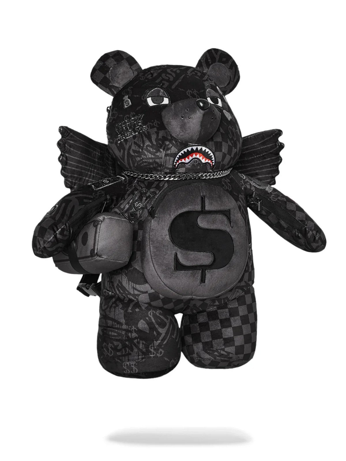 SPRAYGROUND Zaino Uomo 3AM CHECK TEDDY BEAR 910B7280NSZ Nero