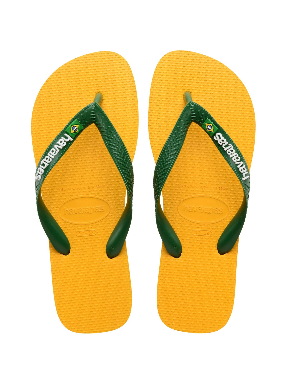 HAVAIANAS Infradito Unisex adulto Hav. Brasil logo 4110850.1740 Giallo gioboutiqueweb