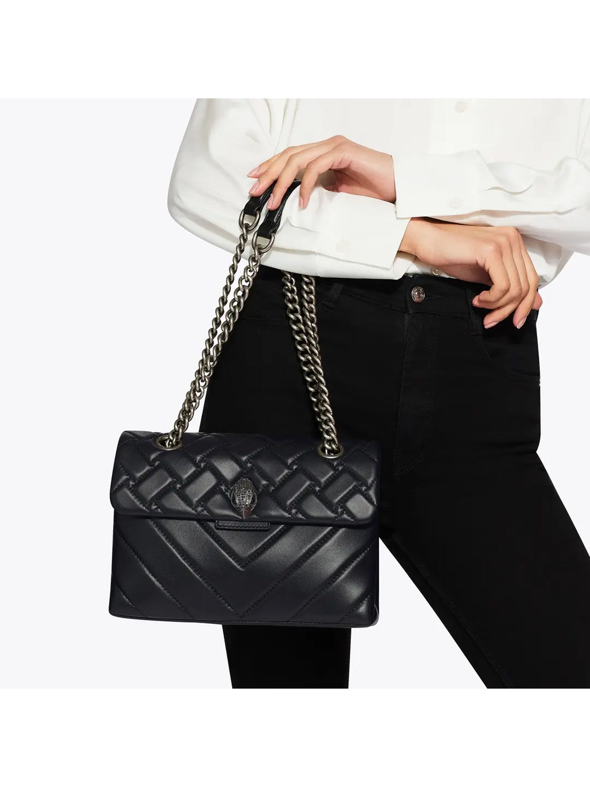 KURT GEIGER Borsa Donna LEATHER KENSINGTON X BAG 1470405109 BLACK/COMB BLACK/COMB