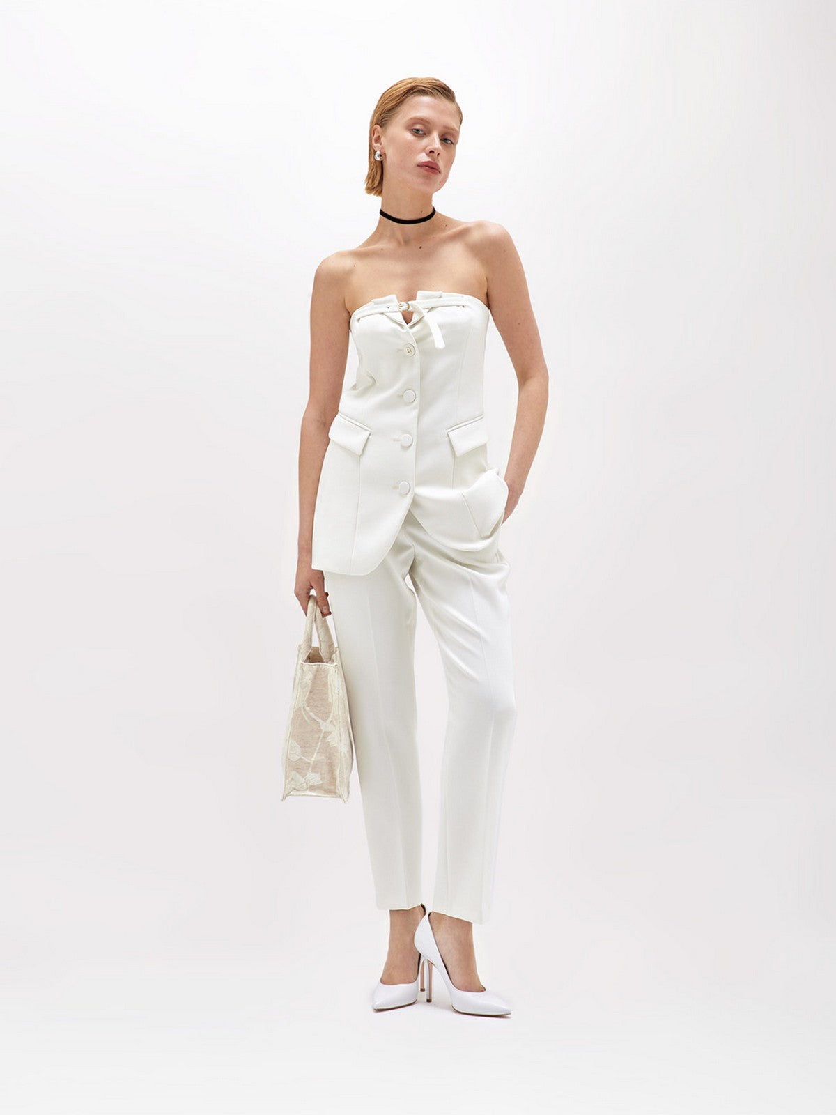 BLUGIRL Pantalone Donna RA5155T2968 10103 Bianco gioboutiqueweb