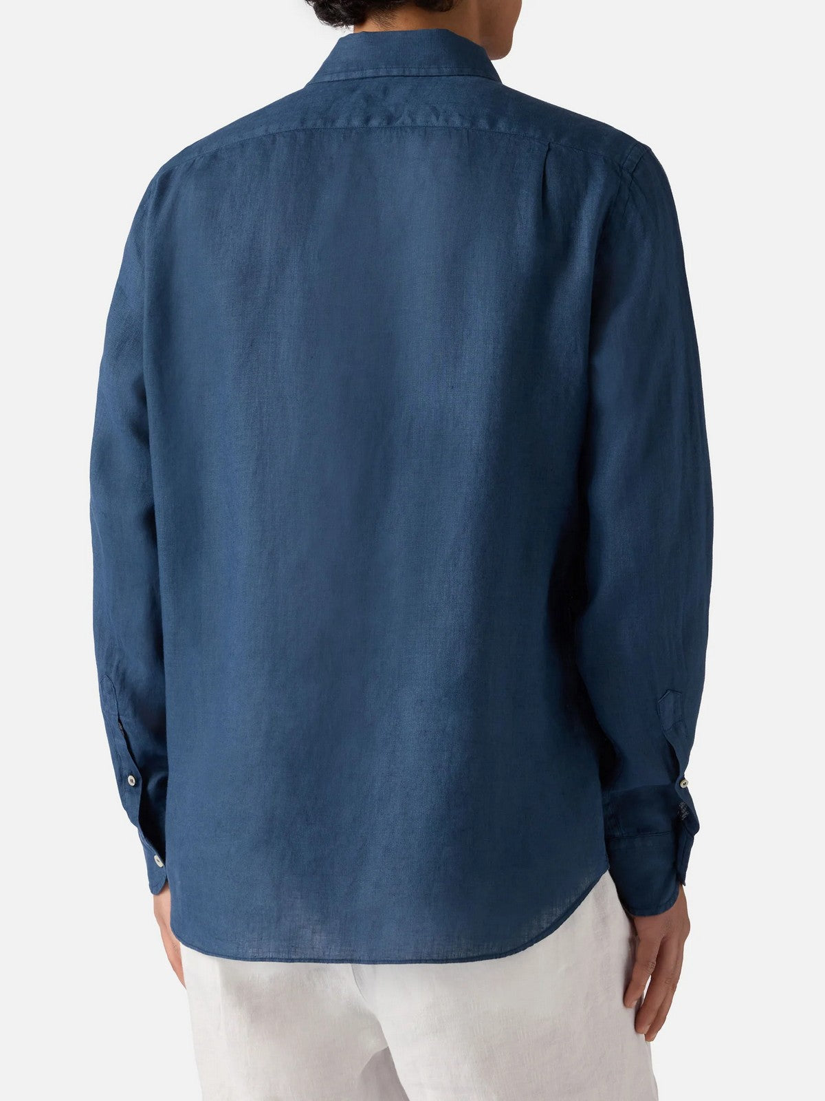 MC2 SAINT BARTH Camicia Uomo RAPHAEL 00119L LINEN 61 BLUE NAVY