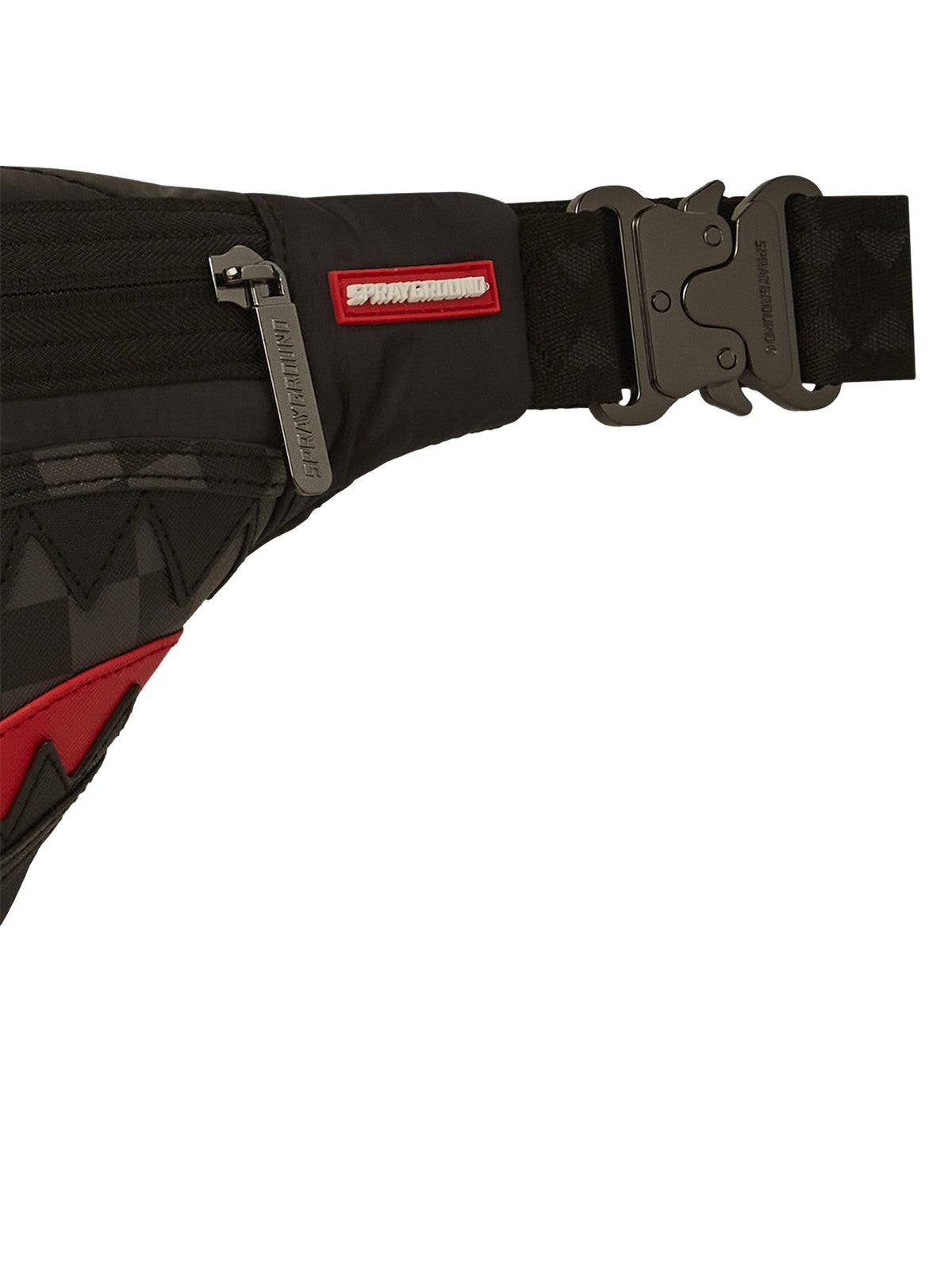 SPRAYGROUND Marsupio Uomo BLACK PUFFER GREY CHECK SAVVY CROSSBODY 910B6857NSZ Nero gioboutiqueweb