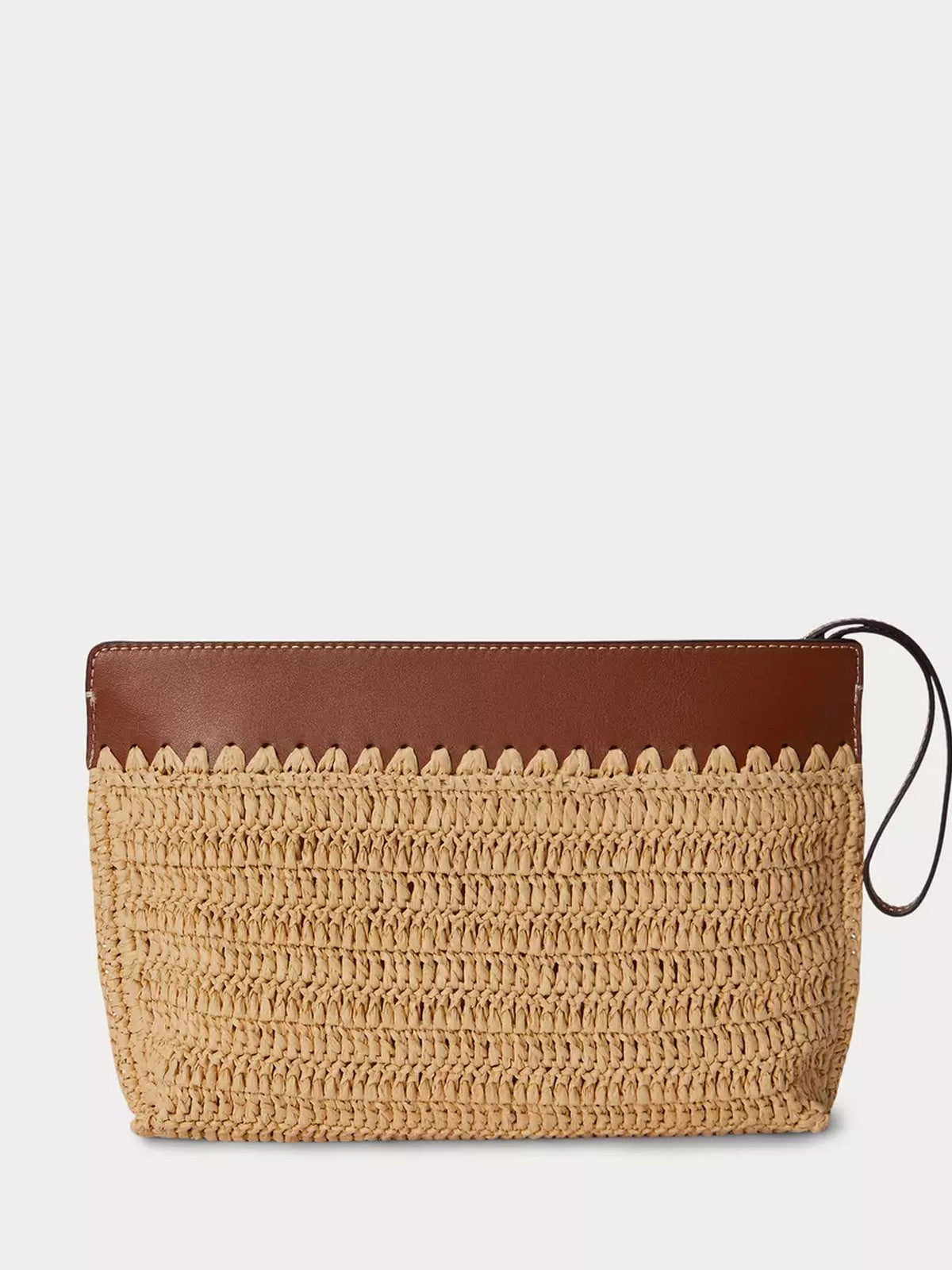 LAUREN RALPH LAUREN Borsa Donna TOP ZIP PCH-POUCH-LARGE 432P10519 001 NATURAL/LAUREN TAN