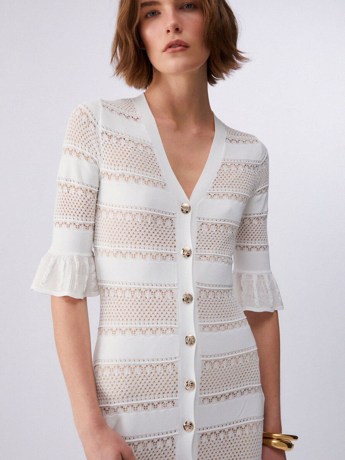 LIU JO BLACK Abito Donna CA6242MS55N P9636 Gleam white