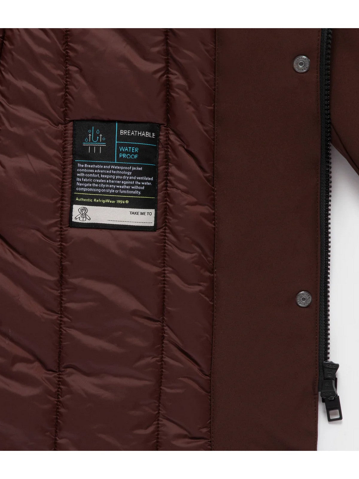 REFRIGIWEAR Piumino Donna LADY TECH/1 FUR JACKET W99108 XT3790 H01419 COFFEE